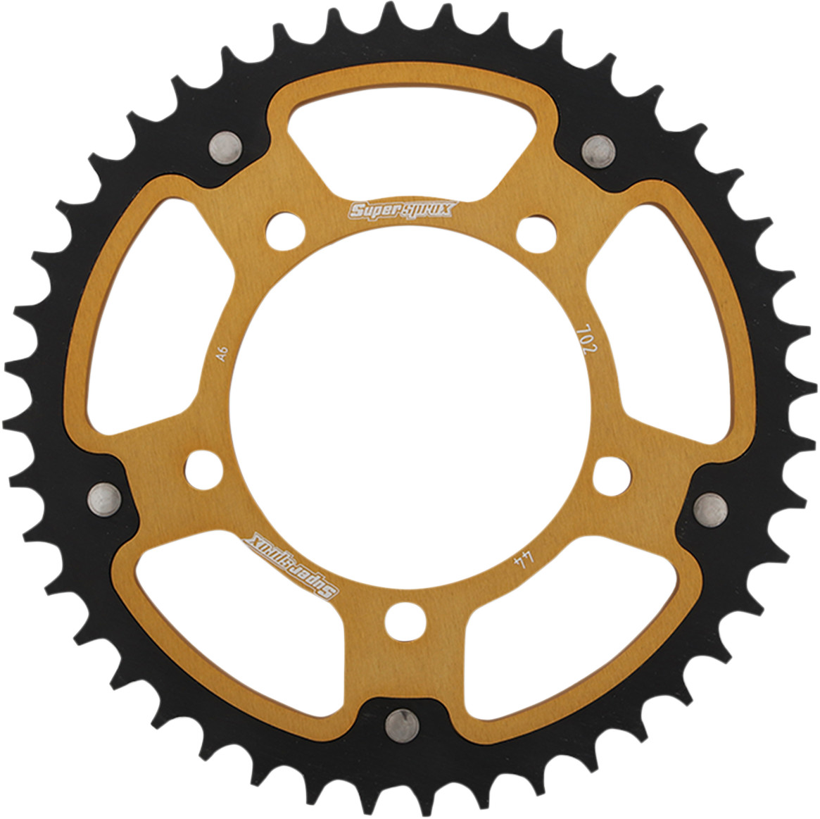 Supersprox Stealth Rear Sprocket 44T 525 Gold Steel/Aluminum Supersprox Stealth Rear Sprocket 44T 525 Gold Steel/Aluminum