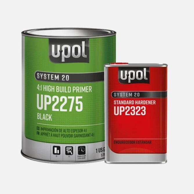 U-POL 2275 Black High Build Primer Kit w/ Hardener  (Gallon)