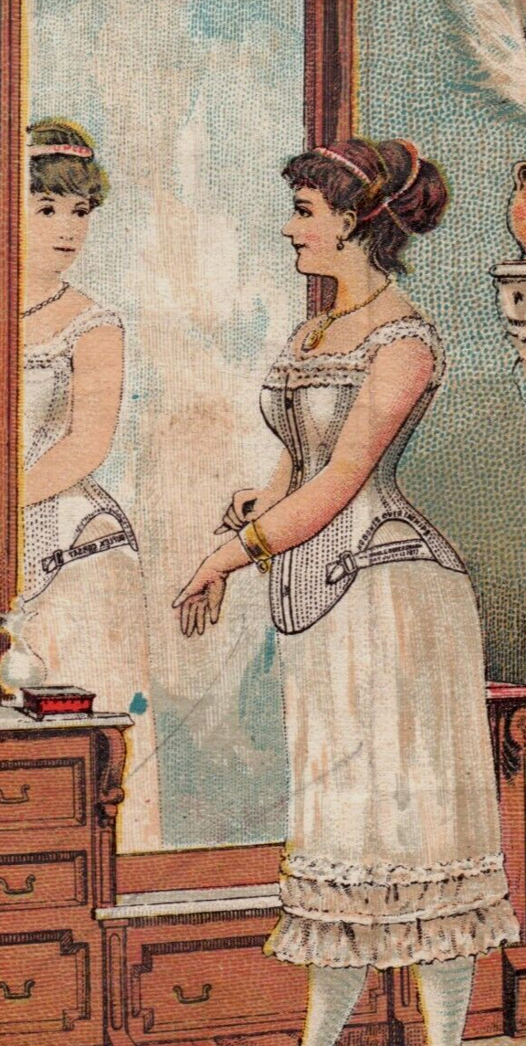 1870s-80s Metamorphic Bortree Duplex Jackson Corset Lovely Ladies #5Z