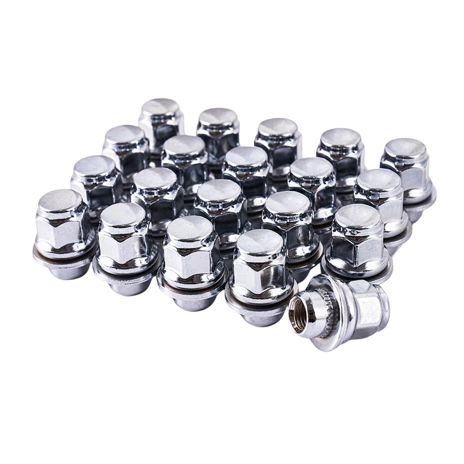 20PC Original Style Chrome 12x1.5 Wheel Nuts Taper Base For Toyota Lexus
