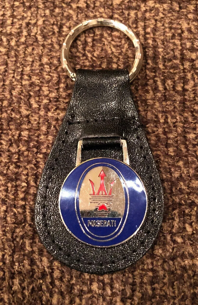 Original 1980’s Maserati Genuine Leather Key Chain #1 - New Old Stock Original 1980’s Maserati Genuine Leather Key Chain #1 - New Old Stock