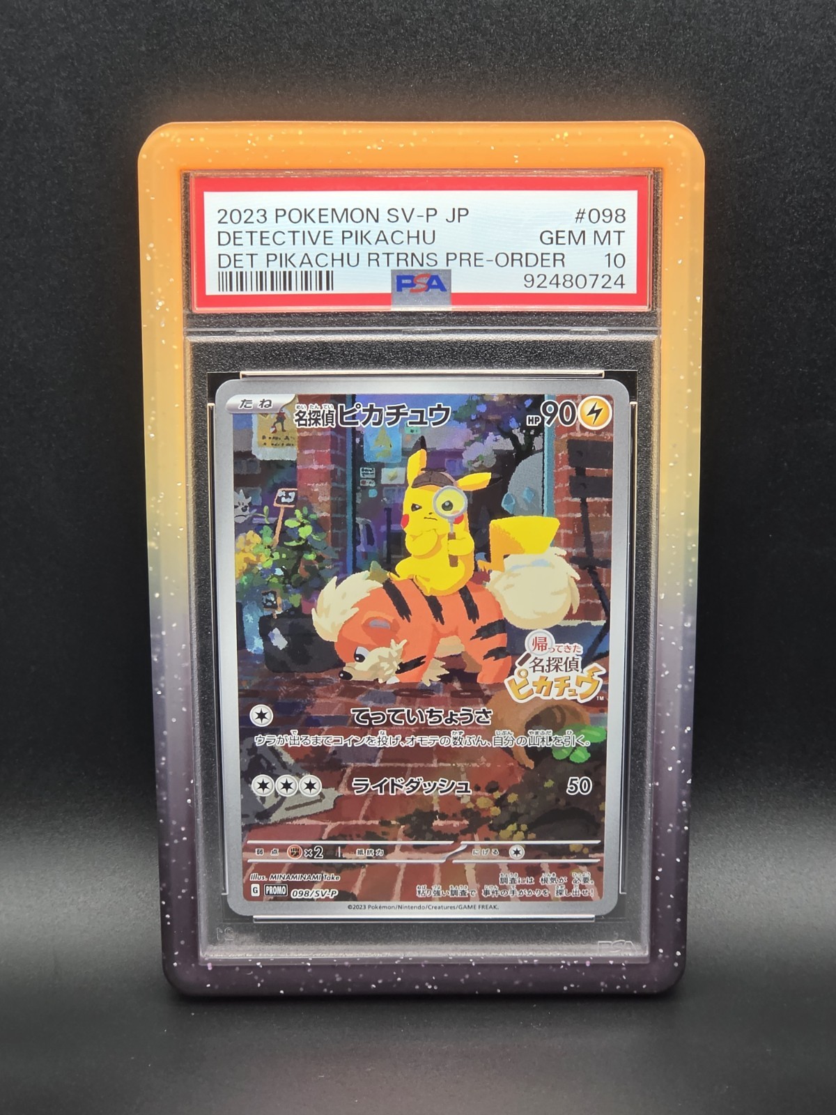 Pokémon TCG PSA 10 Detective Pikachu 098/SV-P Sv-P Promo Holo JP 2023