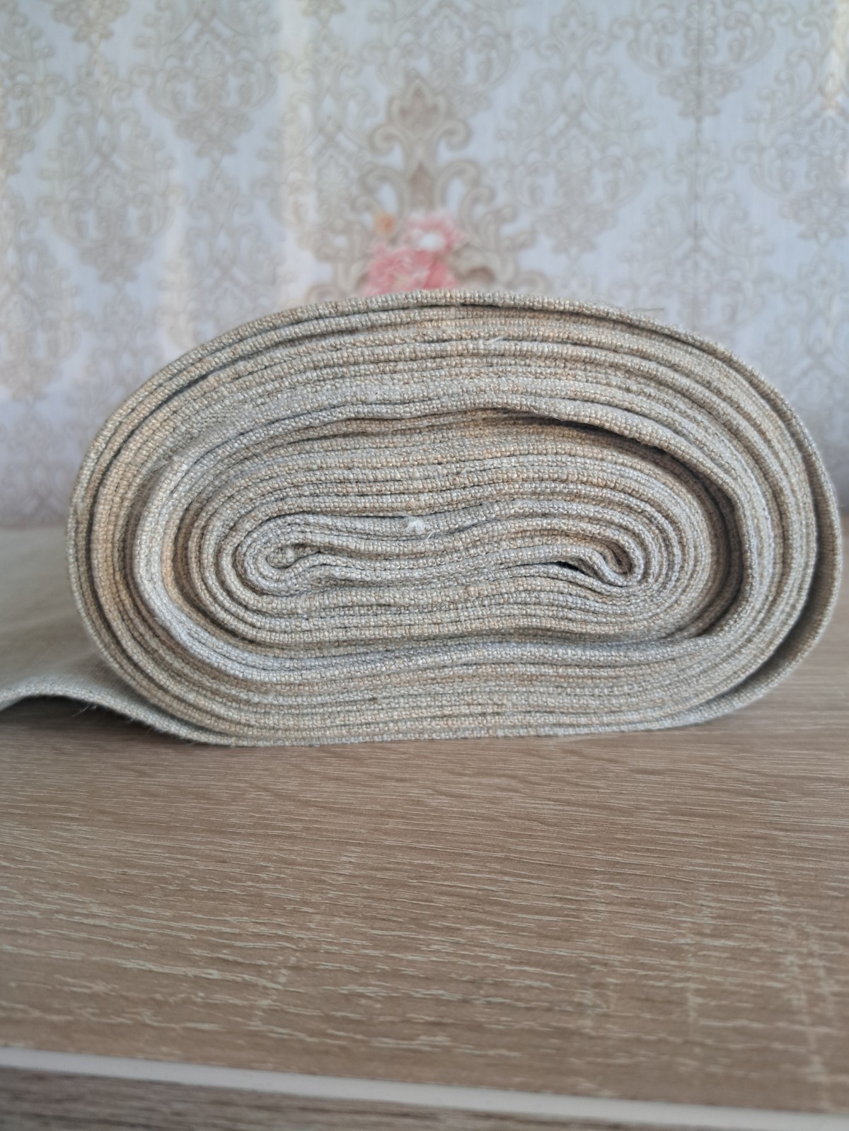 Roll of antique homespun linen hemp fabric 275.59 inches long 23.62 wide Ukraine