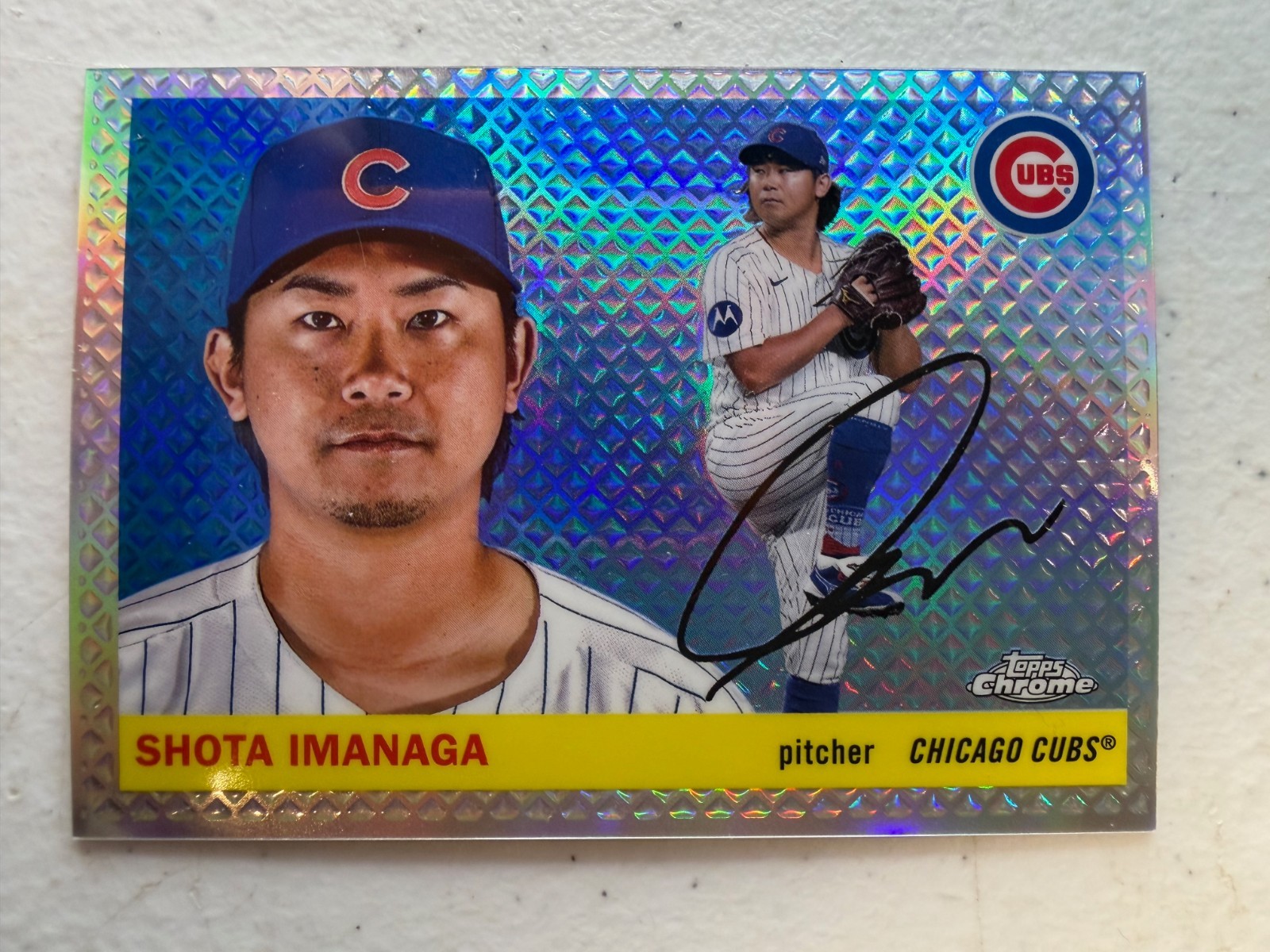 2025 Topps Chrome Platinum Anniversary Shota Imanaga Diamond Etch Refractor #7 2025 Topps Chrome Platinum Anniversary Shota Imanaga Diamond Etch Refractor #7