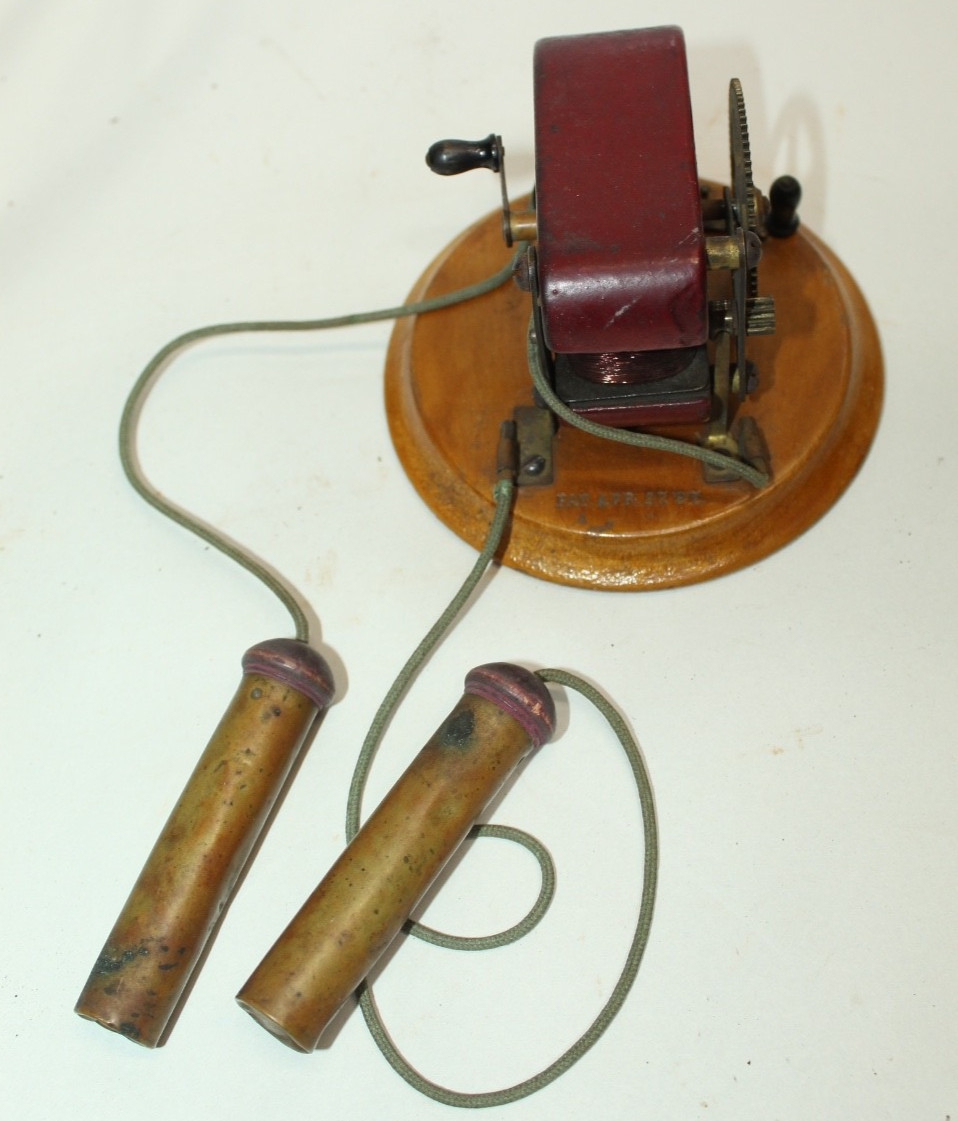 Antique Hand Crank Electrotherapy Shock Machine Pat Apr 07, 87