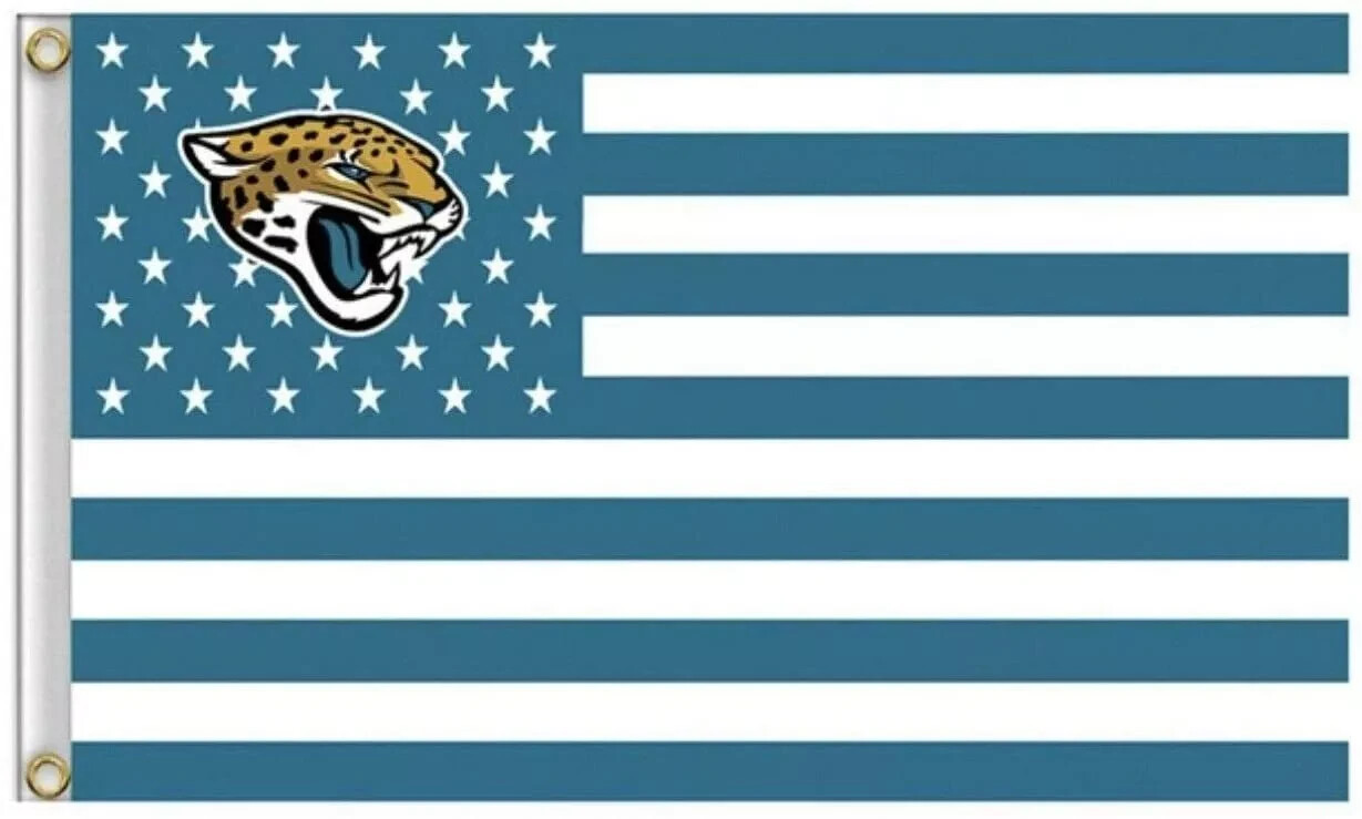 Jacksonville Jaguars Americana Logo Flag 3x5- With Grommets Lawerence