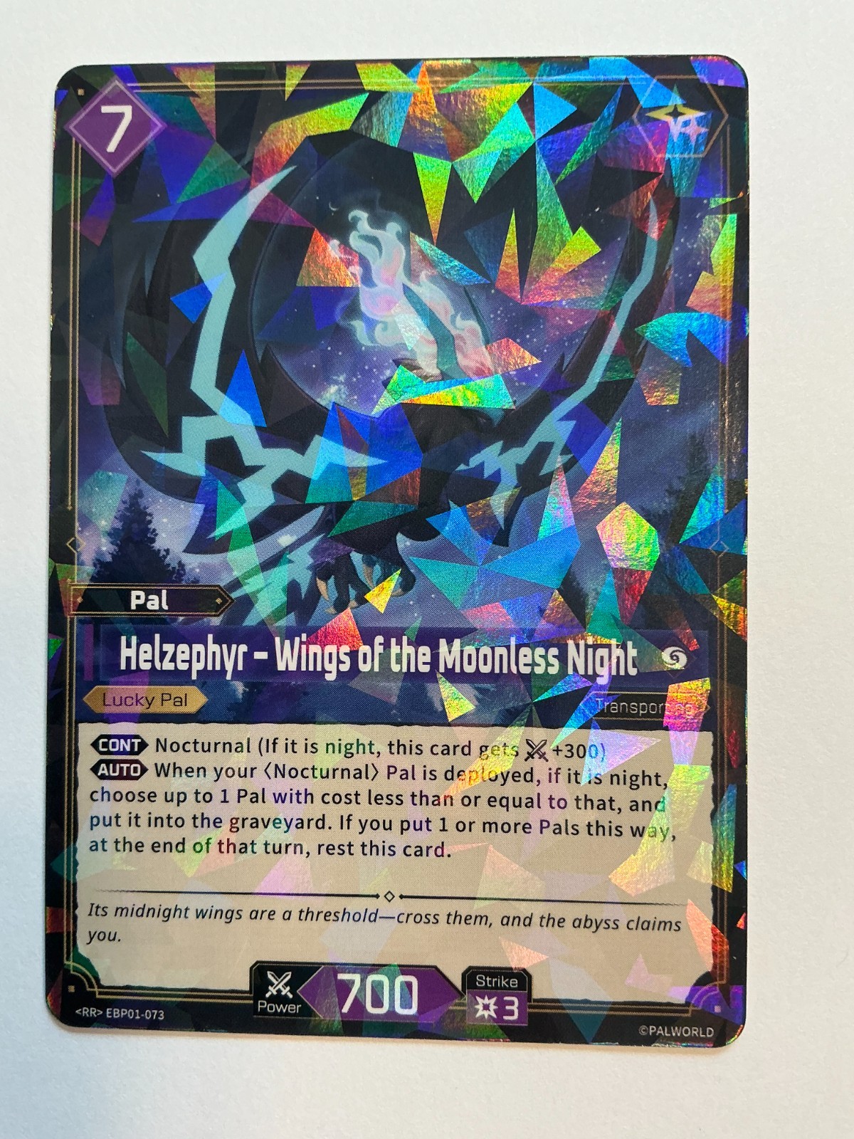 Helzephyr – Wings of the Moonless Night BP01-073 RR Palworld Dawn of Palpagos