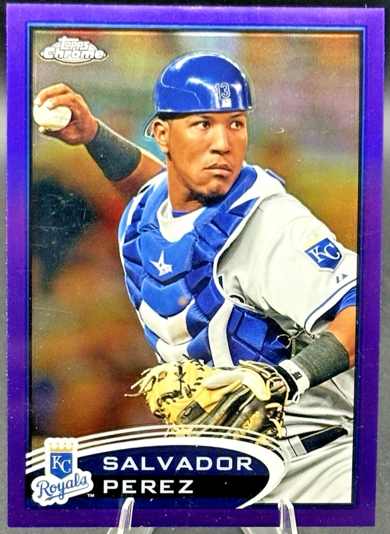 2012 Topps Chrome Salvador Perez #124 Purple Refractor - Royals