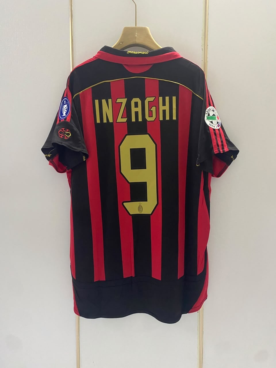 MILAN Jersey HOME Shirt Serie A 2006-2007 INZAGHI 9 Soccer Jersey L Size Kaka