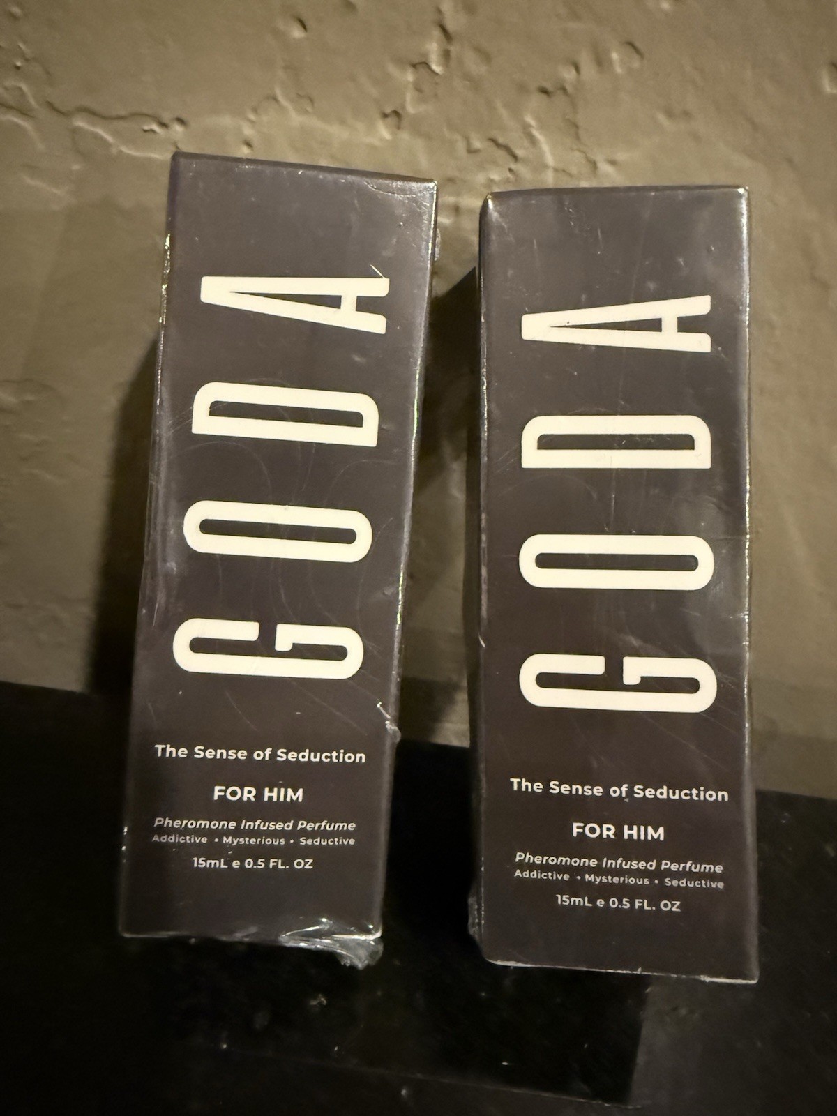 Set Of 2 Goda Sense Of Seduction Pheromone Infused Perfume For Him .5 Fl Oz Set Of 2 Goda Sense Of Seduction Pheromone Infused Perfume For Him .5 Fl Oz