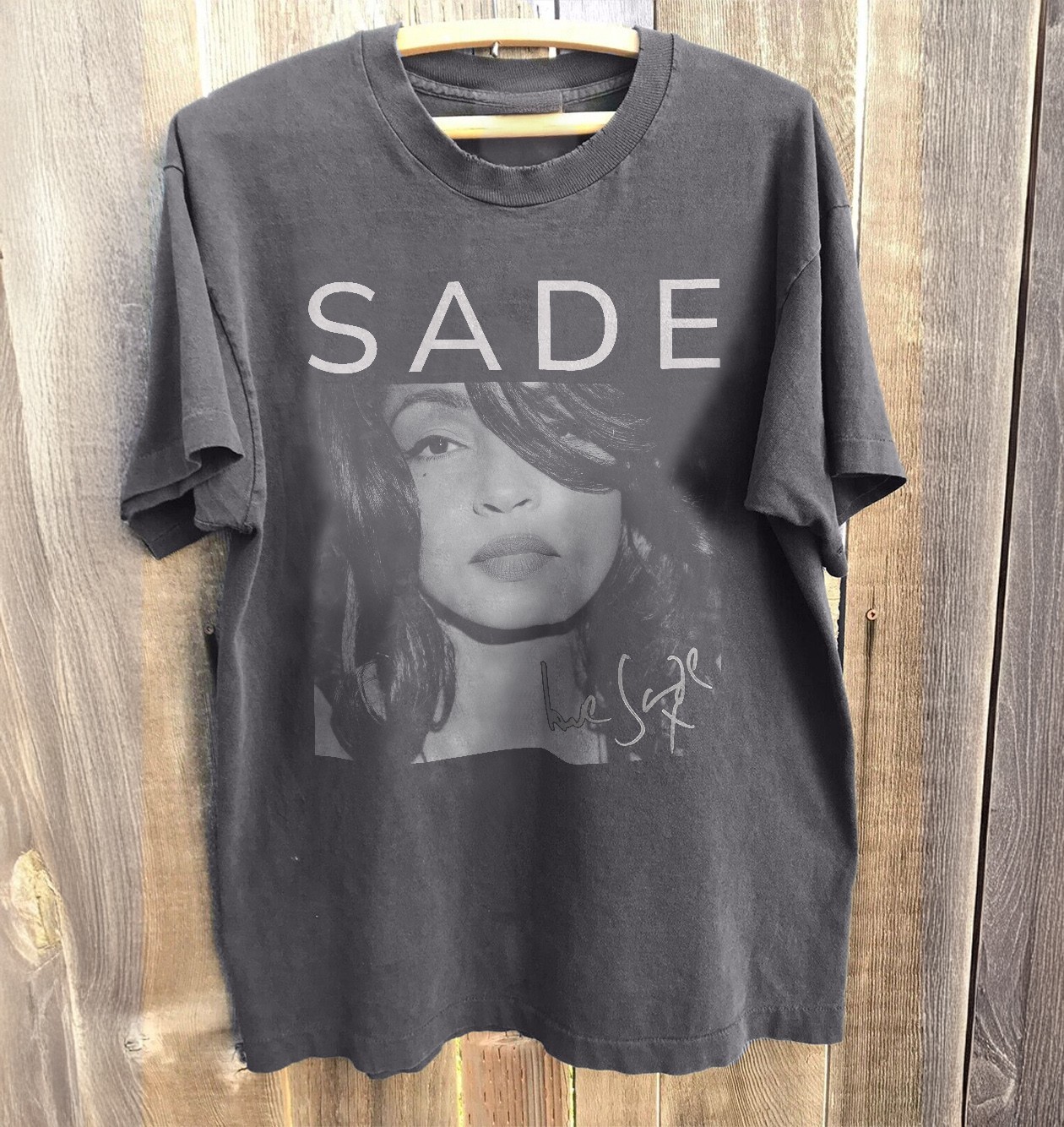 NEW 90S Sade Adu Tee Shirt Music Tour 2024 Singer Charcoal Heavy Cotton T-Shirt