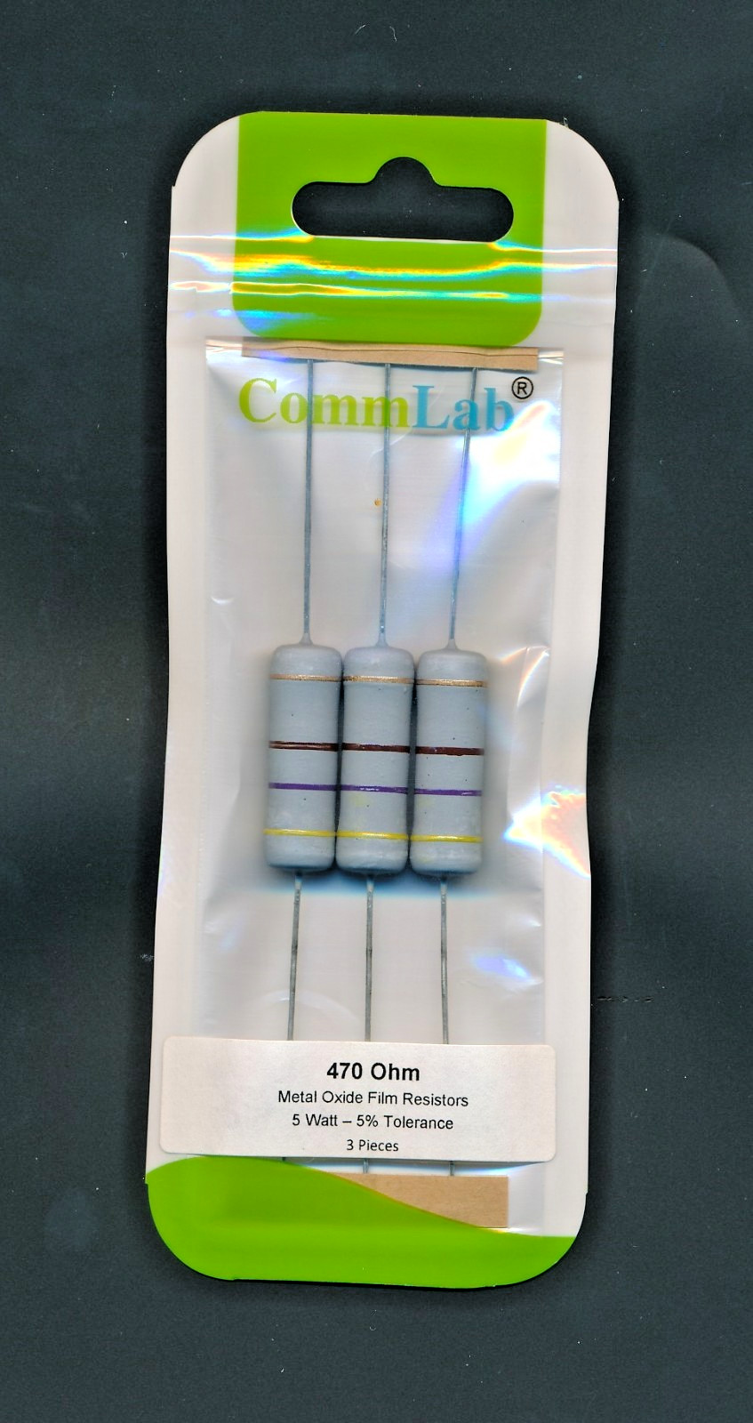 5W Metal Oxide Resistors 3 Pack 47-910k ohm PREMIUM 5% 5 Watt. You choose Value