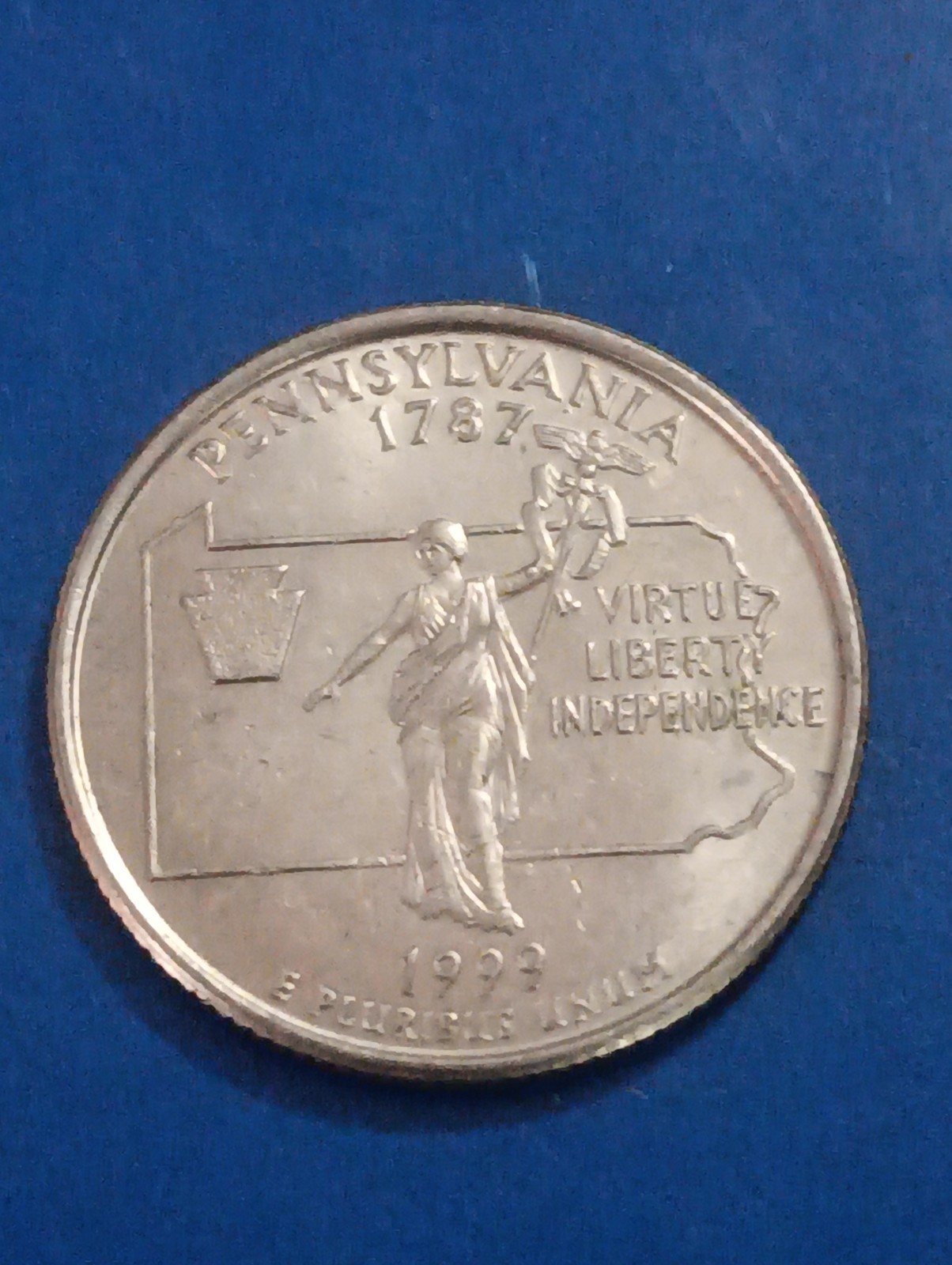1999-D 25C Pennsylvania 50 States Quarter ● #260921