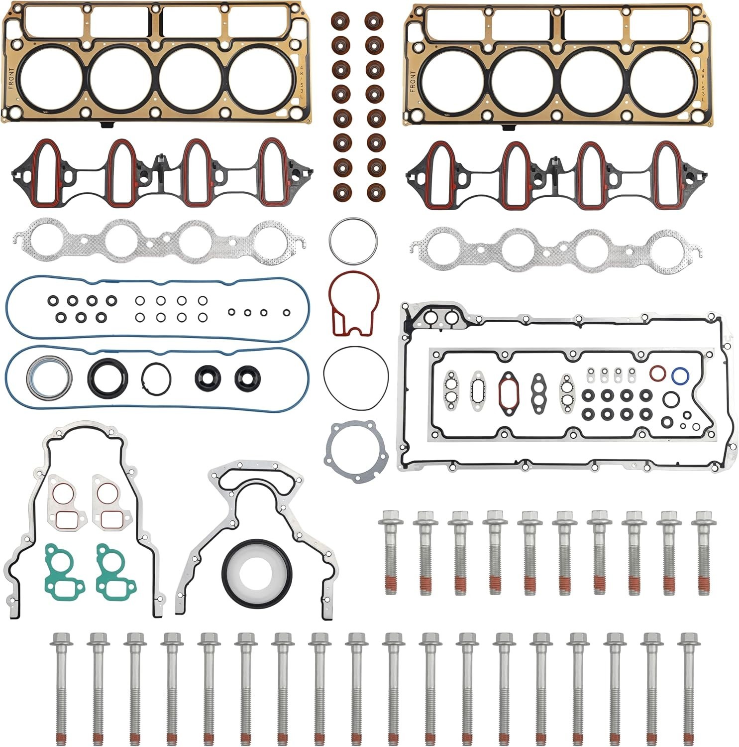 5.3 Full Cylinder Head Gasket Set with ES72220 Bolts Kit | Compatible With Chevy