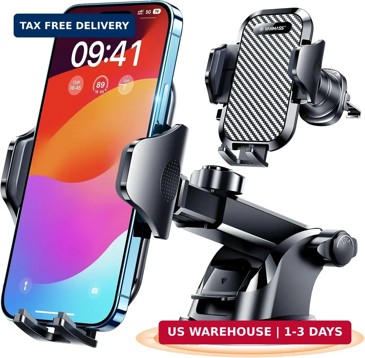 VANMASS Car Phone Holder 2026 Ultimate Military-Grade Strongest Suction & Clip W VANMASS Car Phone Holder 2026 Ultimate Military-Grade Strongest Suction & Clip W
