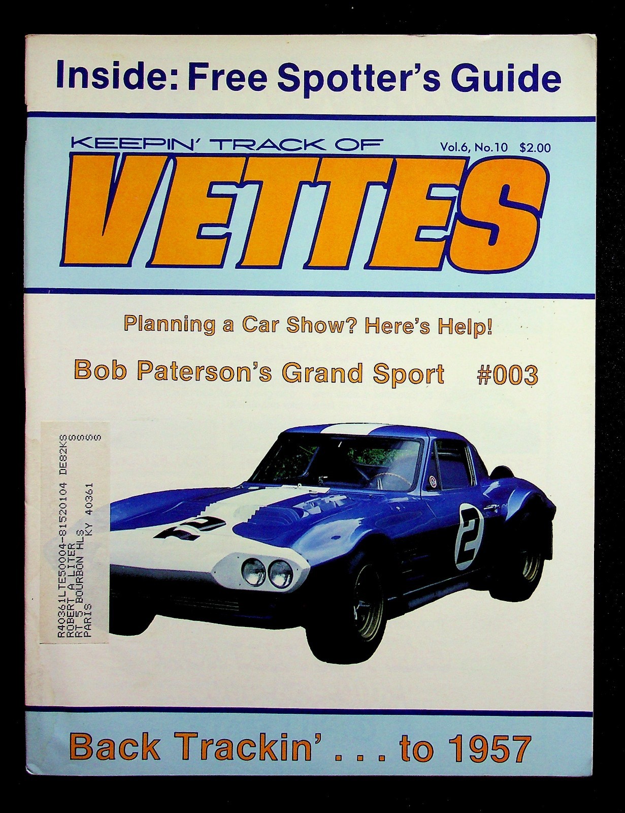 Keepin\' Track of Vettes Magazine JUNE 1982 Bob Paterson\'s Grand Sport #003
