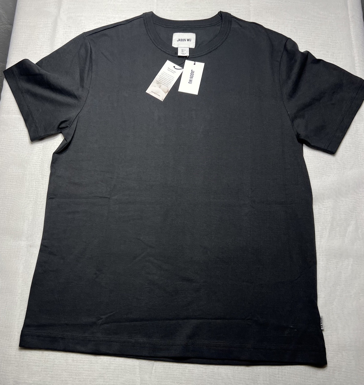 Jason Wu Men\'s Large Black T Shirt Short Sleeve Pocket Heavy weight Tee NWT