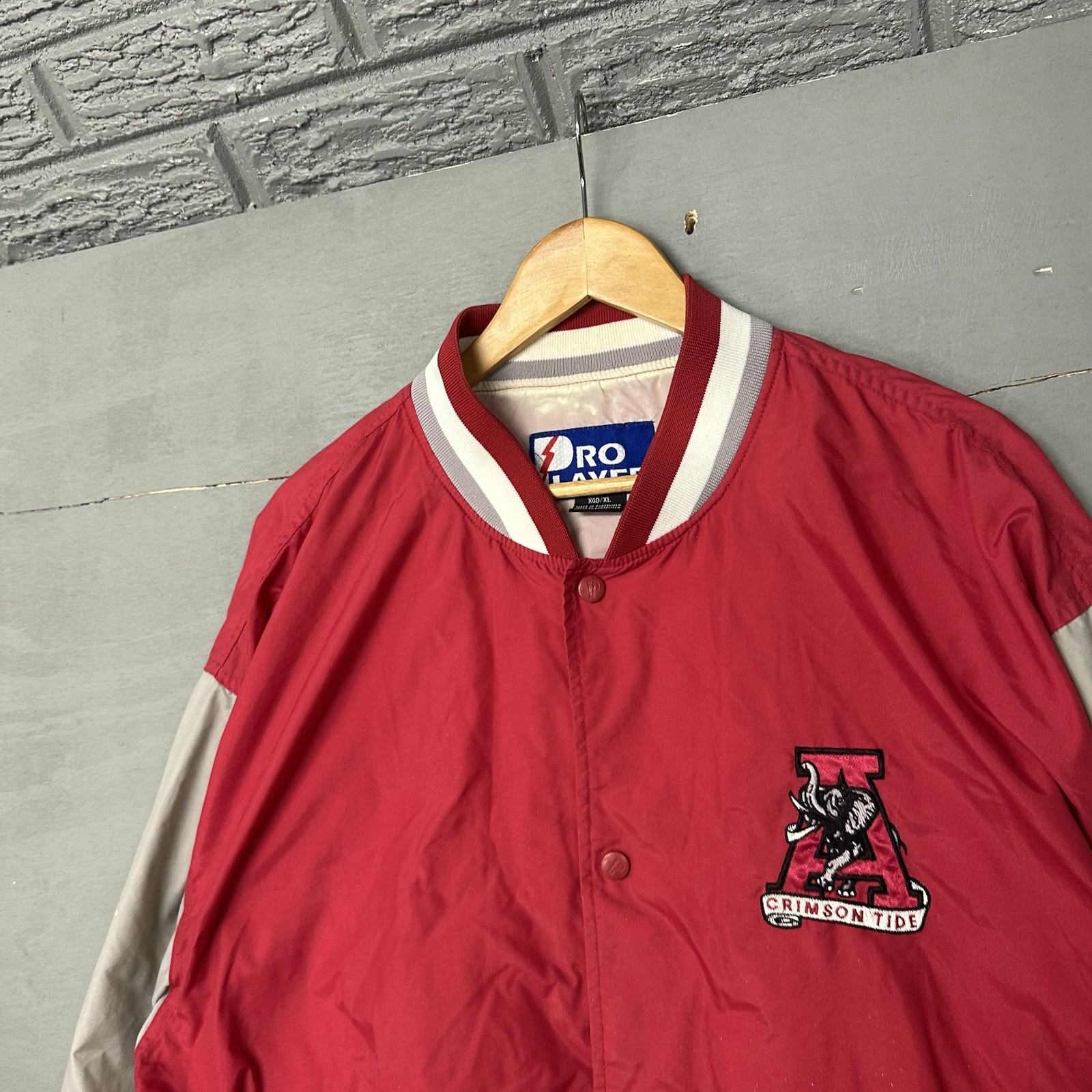 VTG ALABAMA NYLON BOMBER JACKET 1992 NATIONAL CHAMPIONSHIP LINED - XL - WEST ARK