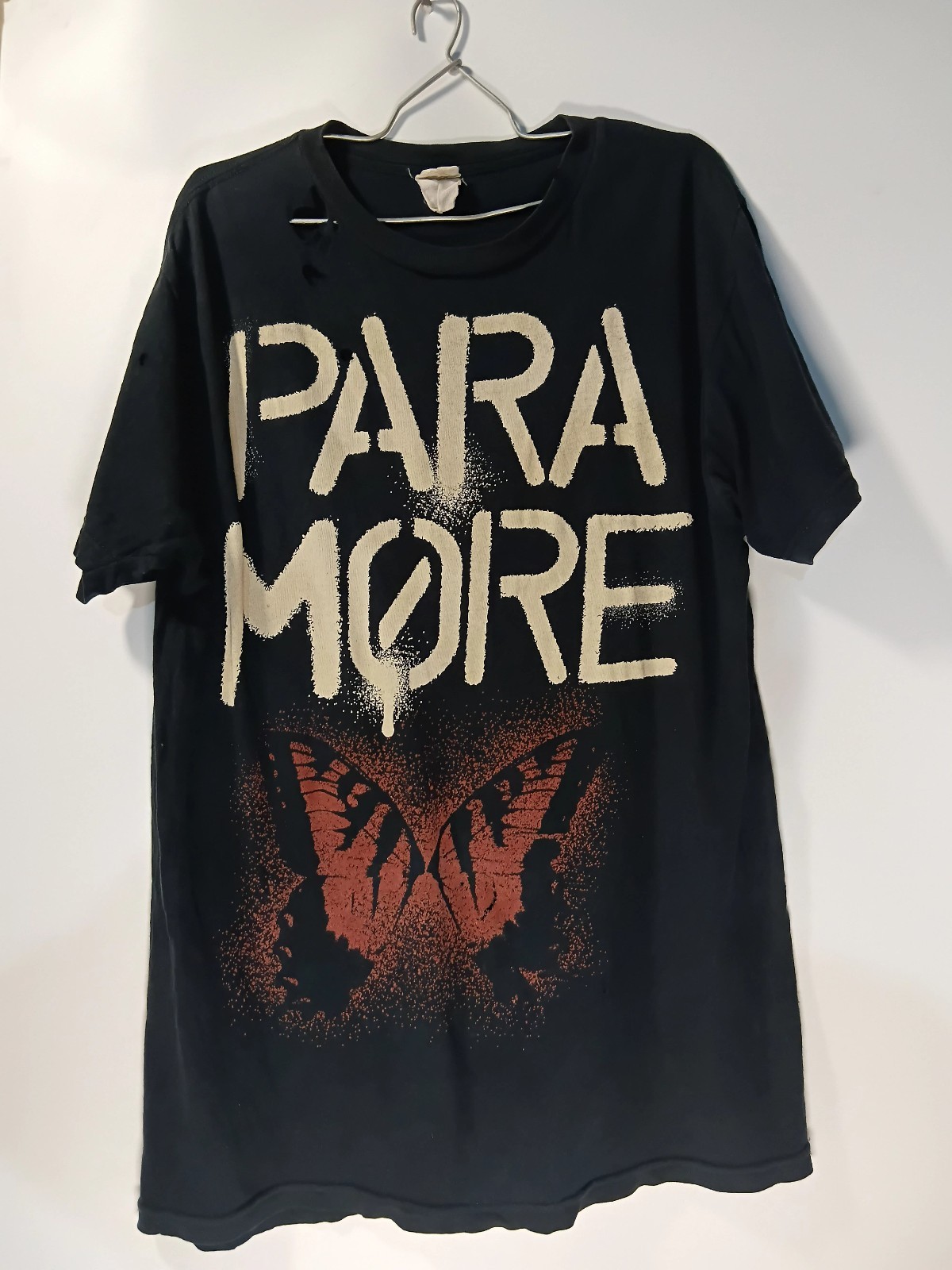 Vintage Paramore 2010 Honda Civic Tour Concert T-Shirt Black Band Tee Butterfly