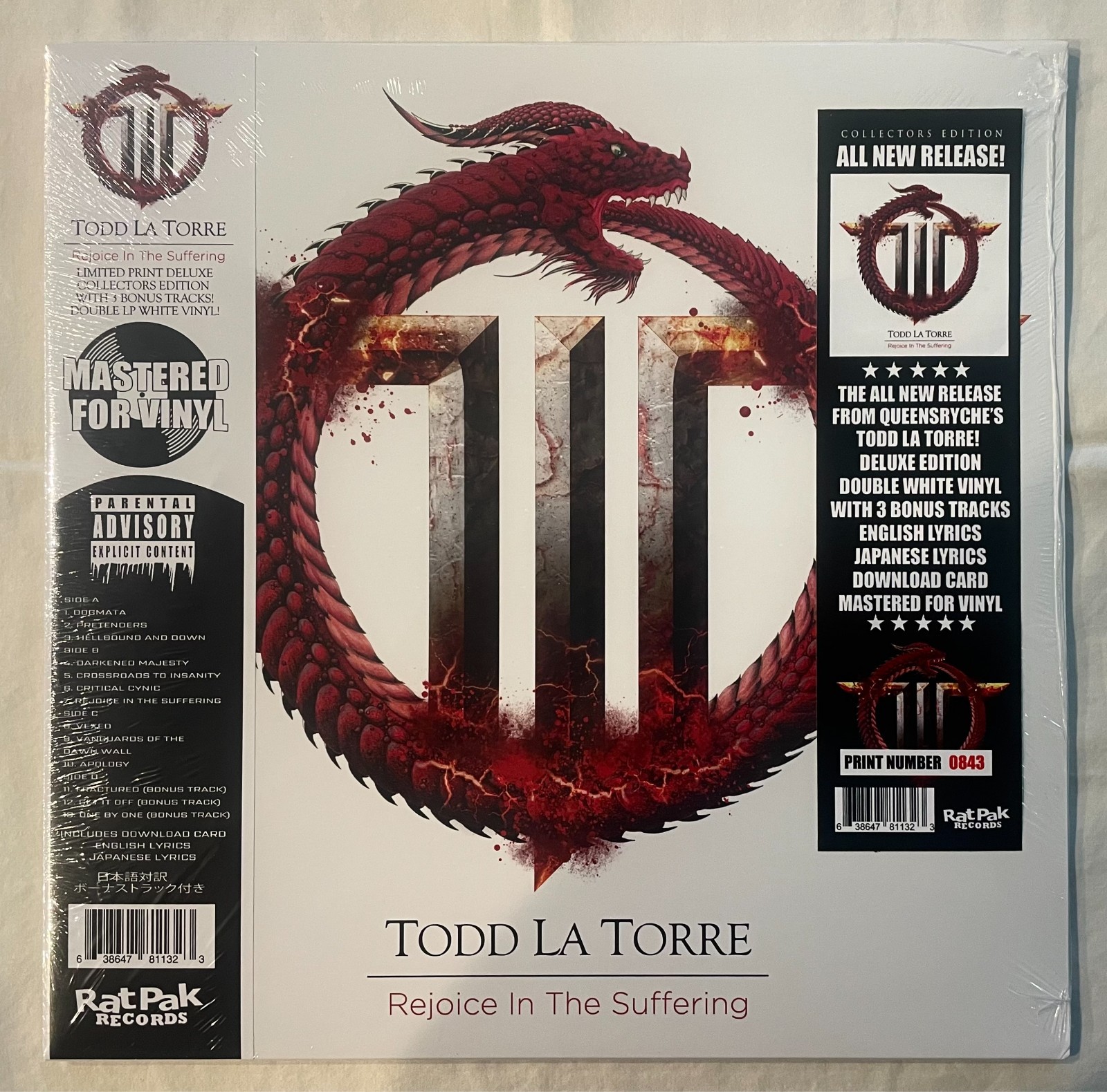 Todd La Torre - Rejoice In The Suffering + 3 (2-LP White Vinyl - Ltd & Numbered)