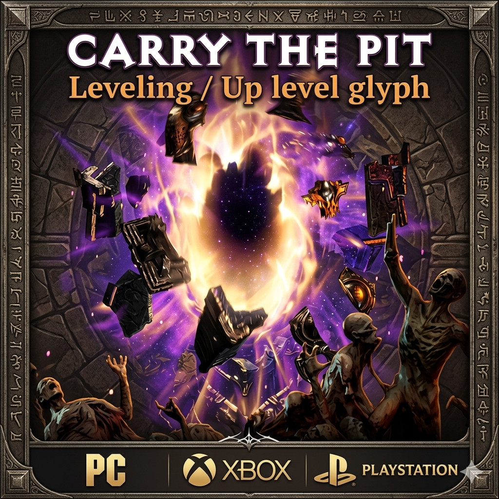 DIABLO 4🎃SEASONAL 15🔥CARRY PIT 130 FAST RUN ✨LVLING+UP LEVEL GLYPH✨x10 TURNS