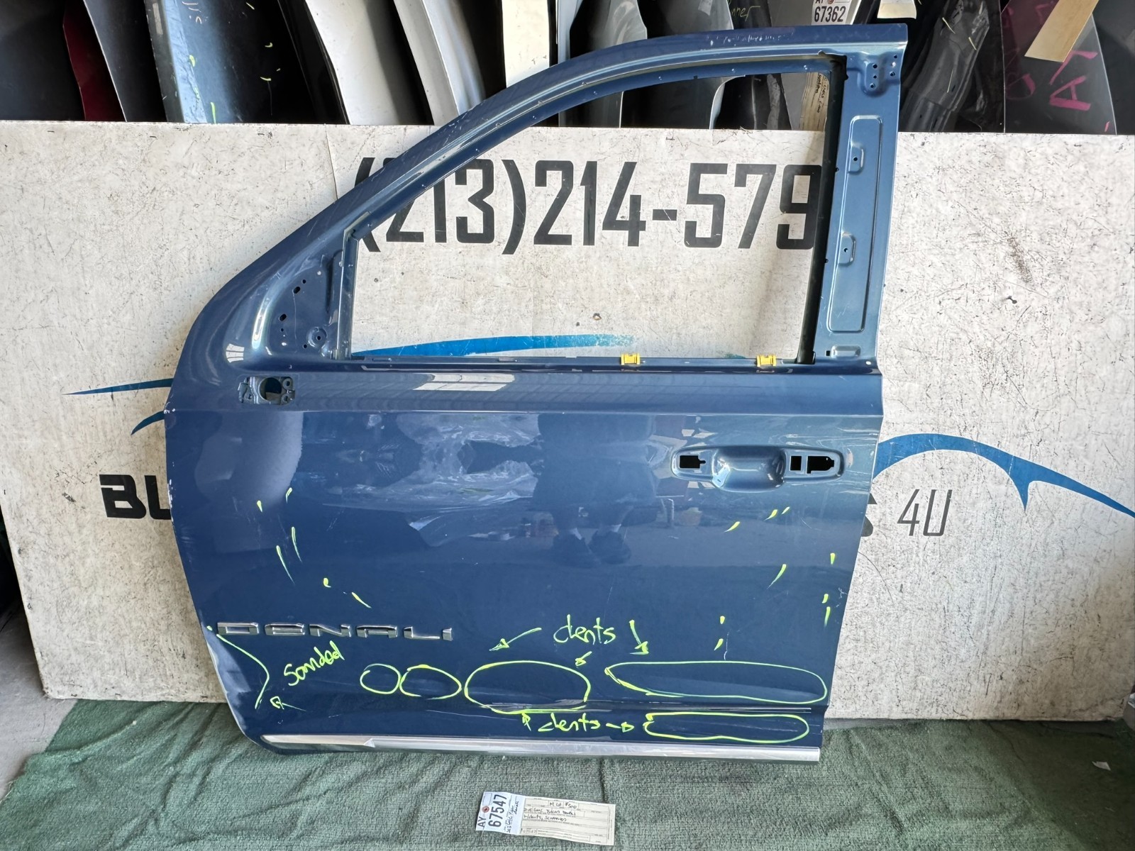 w/dents 2021 2022 2023 2025 GMC YUKON DENALI FRONT LEFT DRIVER DOOR OEM AY67547