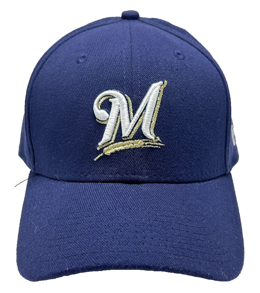Milwaukee Brewers Hat Cap New Era 39Thirty Flex Fit L/XL MLB Genuine Merchandise