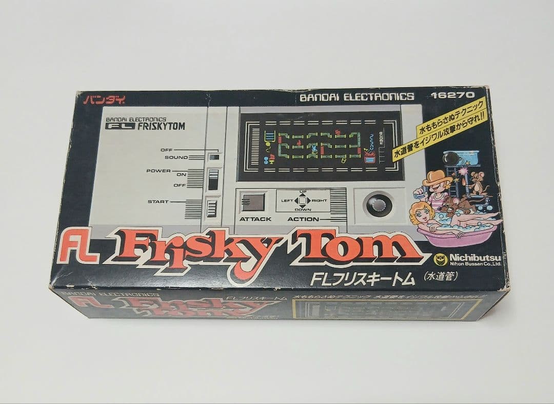 Bandai FL Frisky Tom Handheld Electronic Game Boxed Tested Working retro