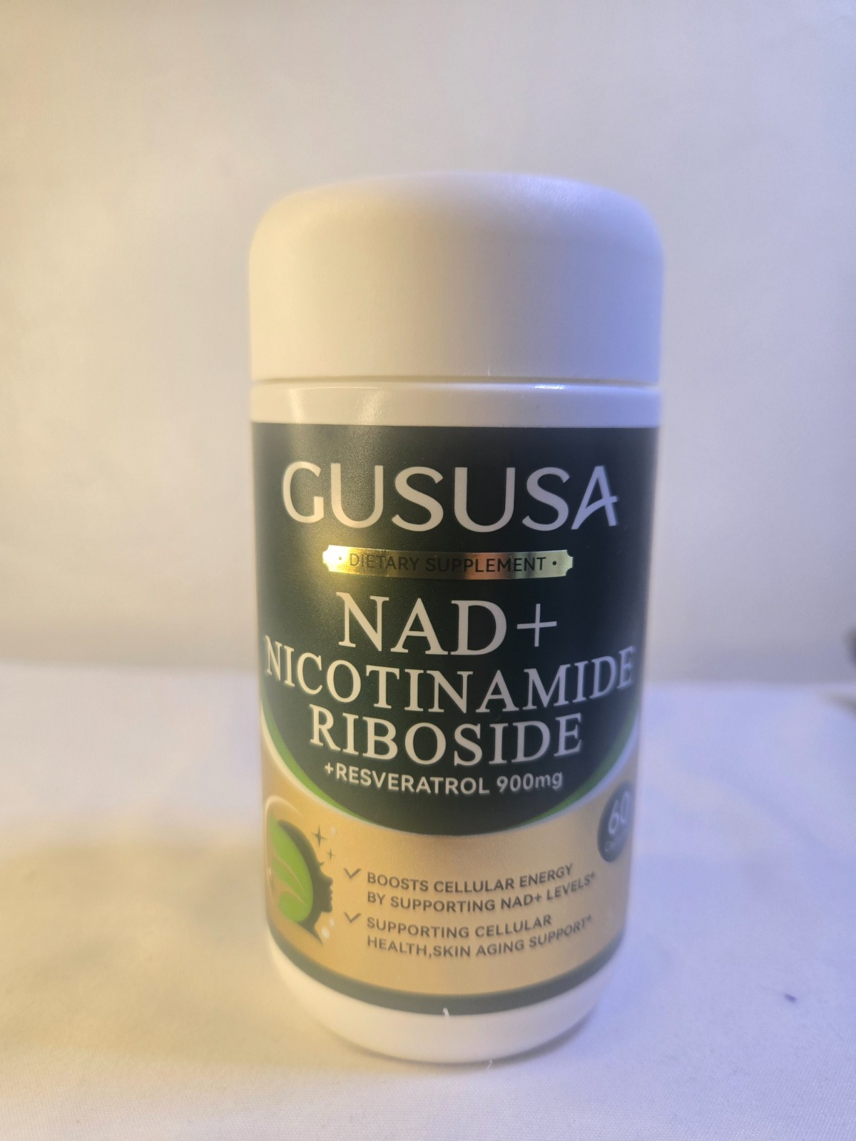 GUSUSA NAD+ Nicotinamide Riboside 60 Capsules – Cellular Energy & Anti-Aging Sup GUSUSA NAD+ Nicotinamide Riboside 60 Capsules – Cellular Energy & Anti-Aging Sup