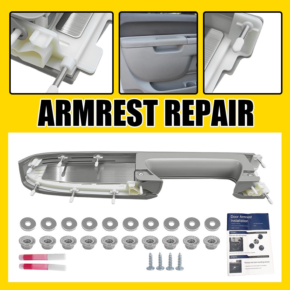1X Armrest Repair Kit Gray Left Front For Chevy Silverado GMC Sierra 2010-2014