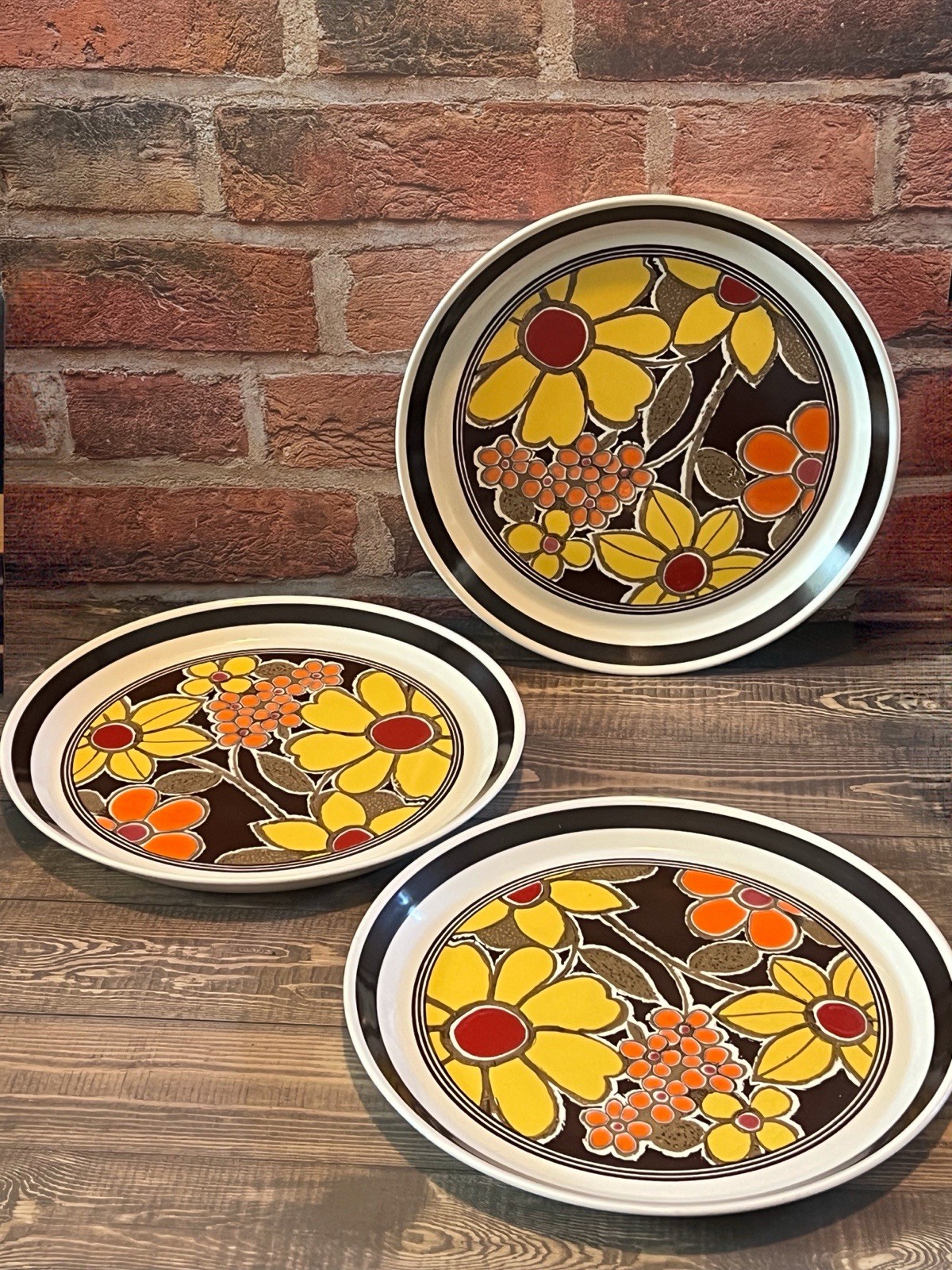 Vintage Mikasa Studio Kraft Esperanza 7919 Dinner Plates Set of 3 Japan 70s Vintage Mikasa Studio Kraft Esperanza 7919 Dinner Plates Set of 3 Japan 70s