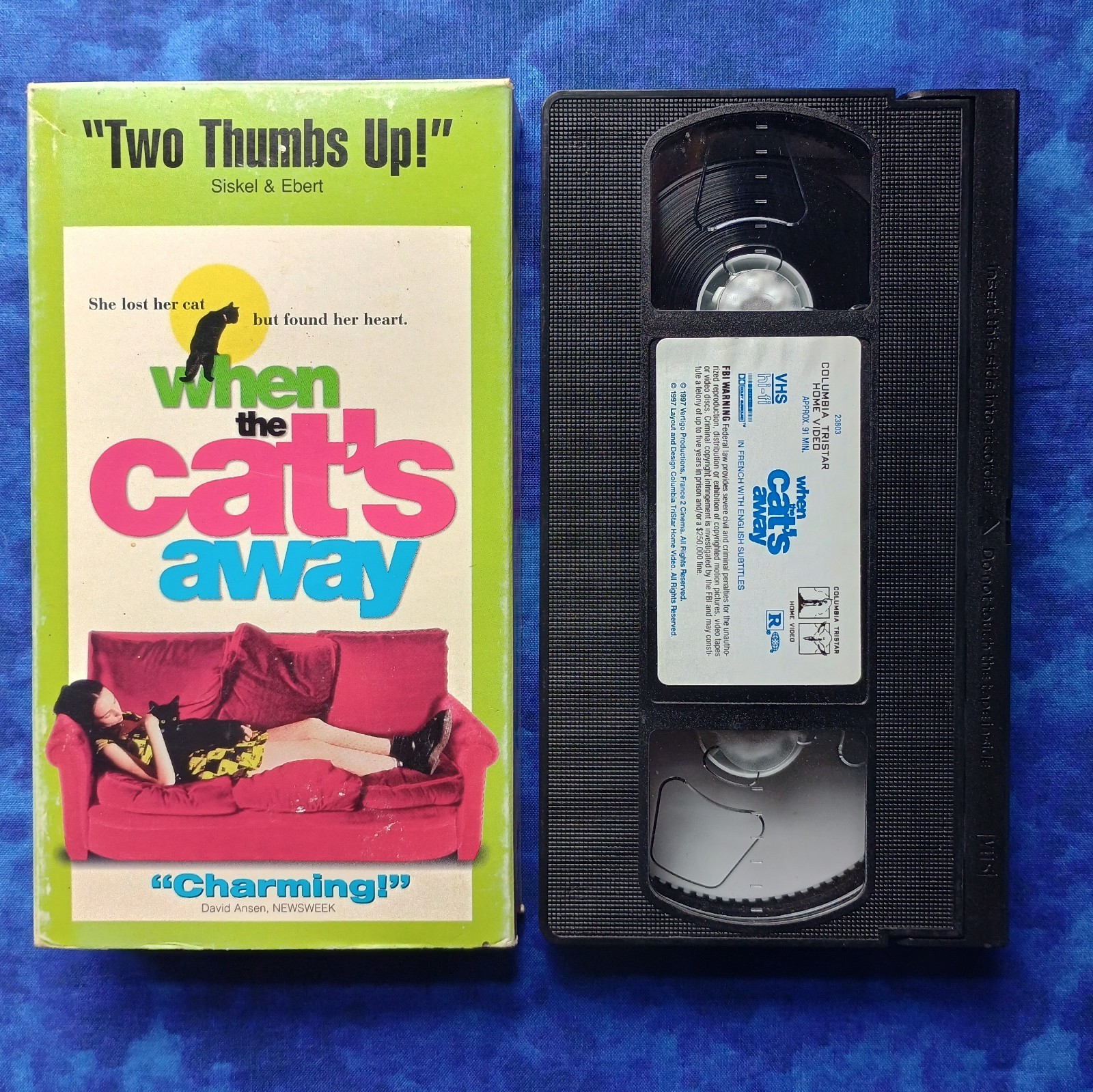 When The Cats Away VHS 1997 French With English Subtitles Tested/Working