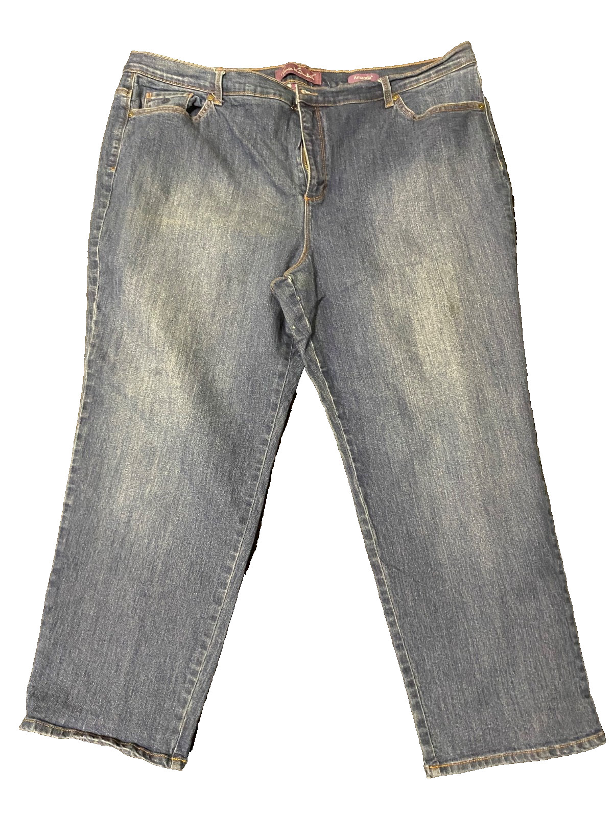 Gloria Vanderbilt (24W) Amanda Women\'s Dark Wash Straight Leg Jeans Size