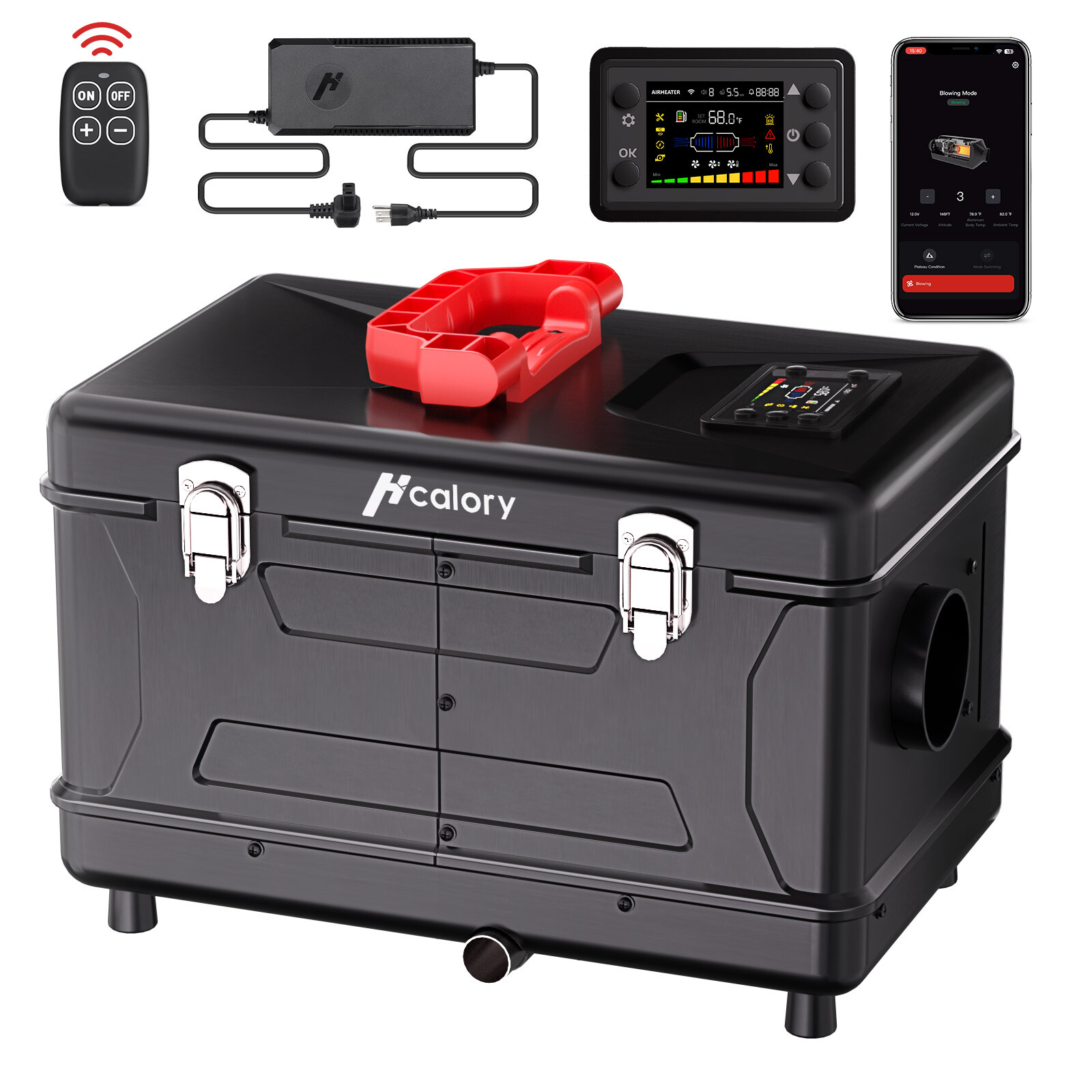 Hcalory 8KW Diesel Air Heater 12V24V110V W/ bluetooth For Car Boat Truck Bunk RV