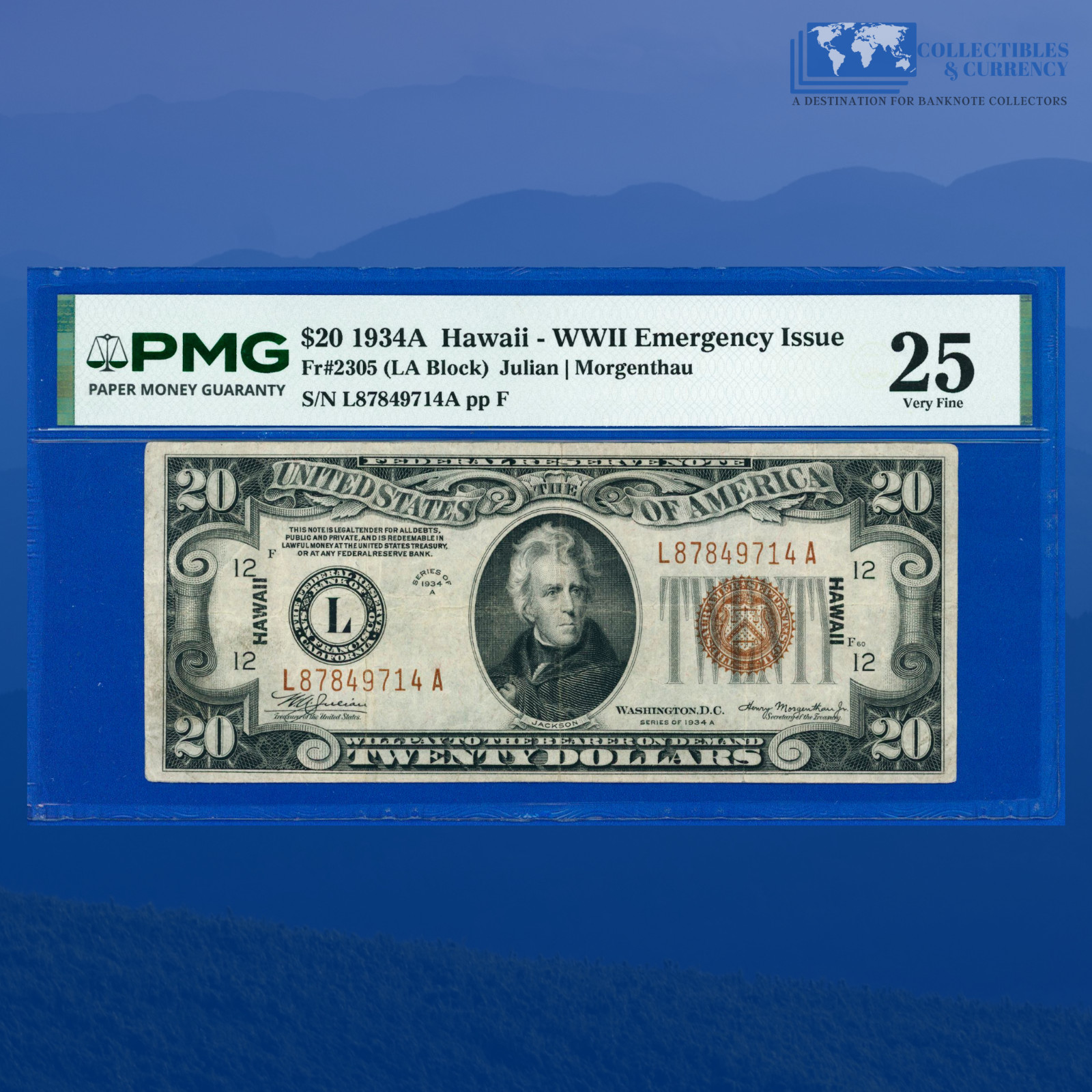 Fr.2305 1934A $20 FRN Brown Seal Fr.2305 1934A $20 FRN Brown Seal