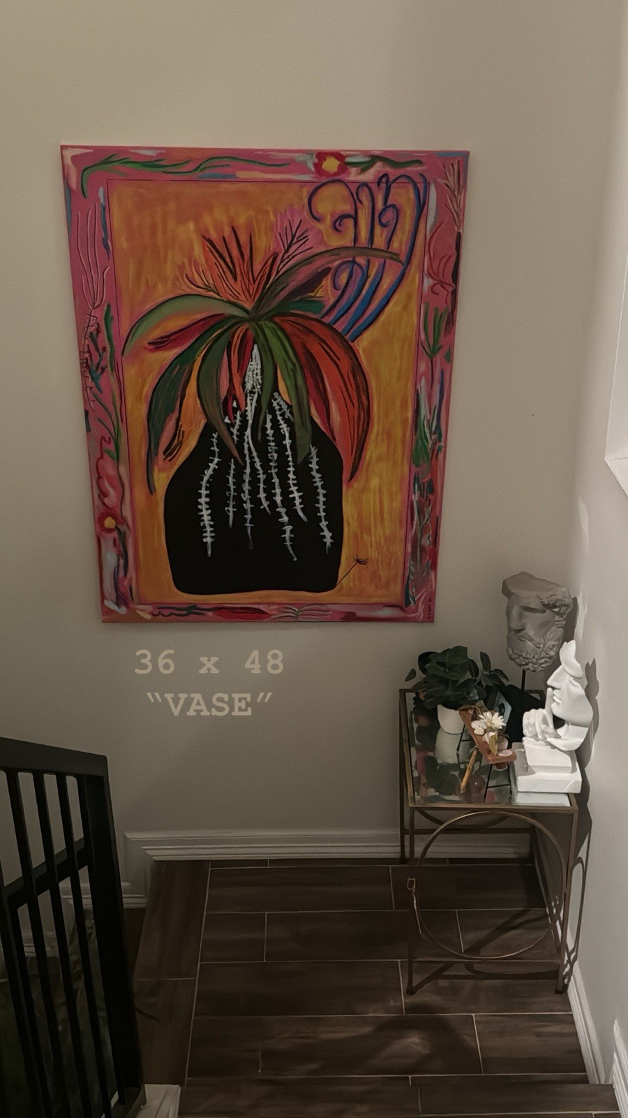 “VASE” ORIGINAL Abstract Painting Signed  36x48