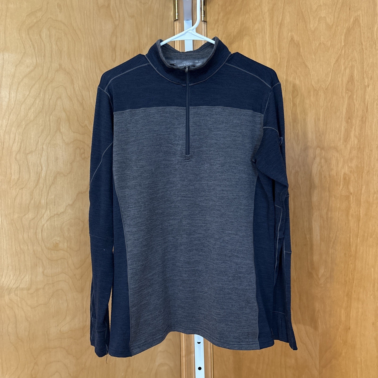KÜHL RYZER 1/4 Zip Men’s Medium MIDNIGHT (Blue) Polyester Blend Stretch