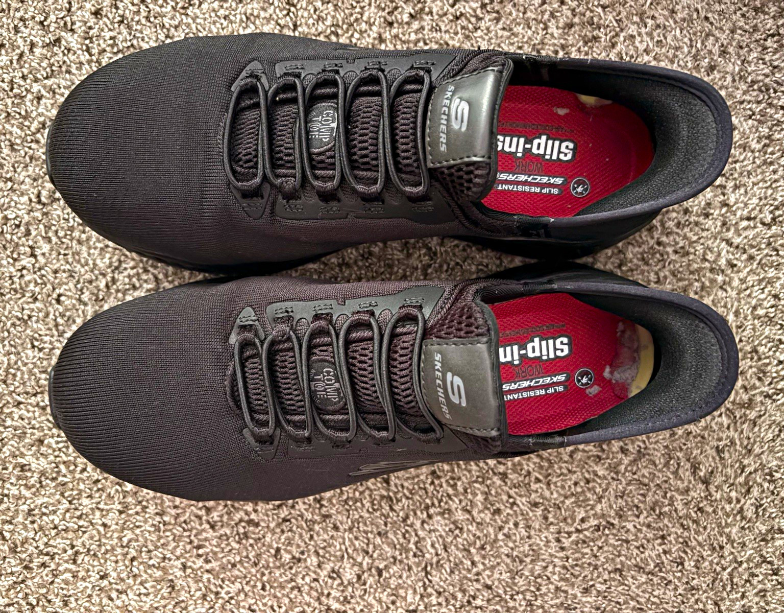 SKECHERS Slip-ins Black Mesh Breathable Low Top Walking Athletic Sneakers SKECHERS Slip-ins Black Mesh Breathable Low Top Walking Athletic Sneakers