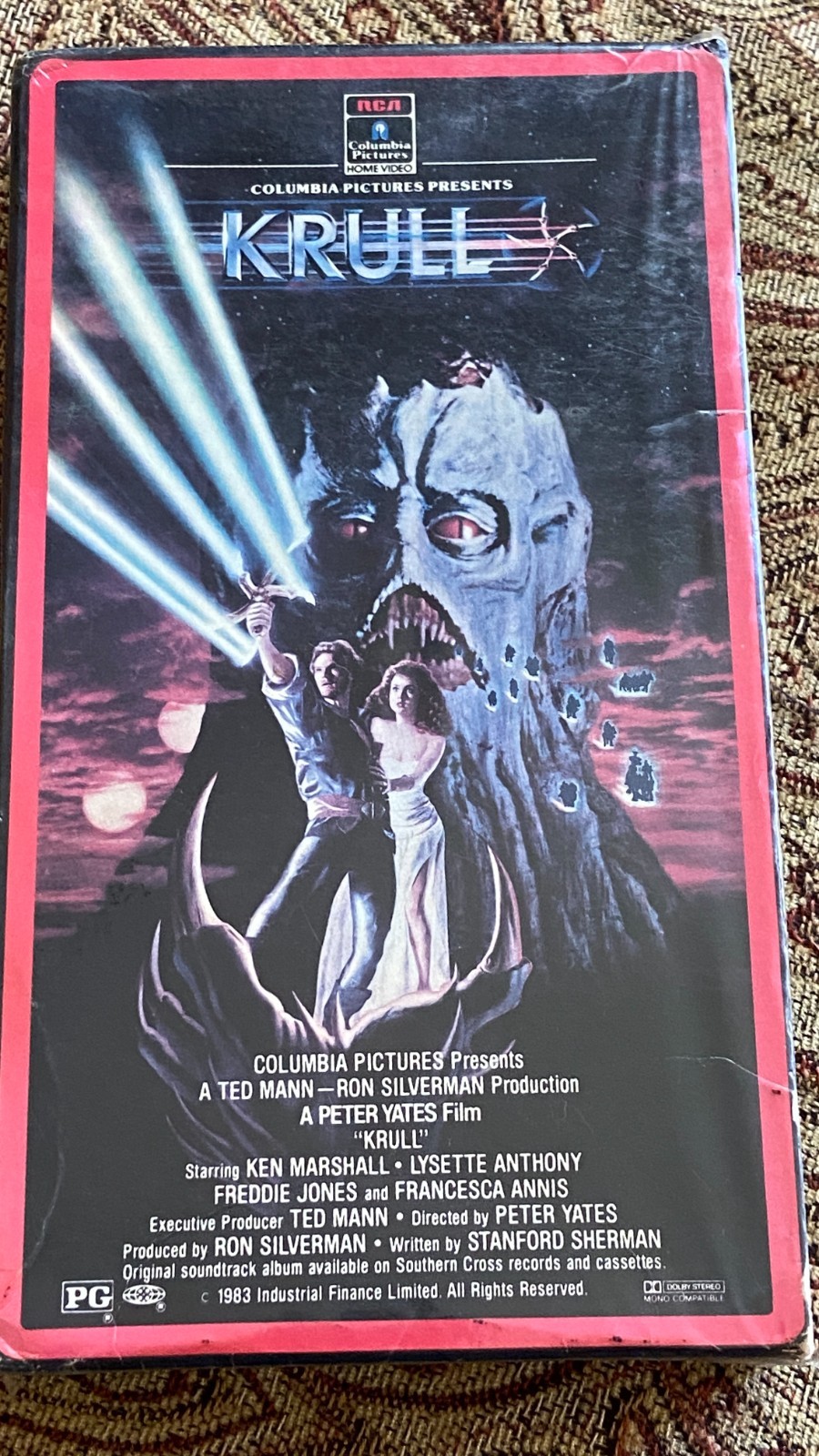 KRULL VHS 1984 RCA COLUMBIA PICTURES HOME VIDEO Red Border Sci Fi Movie Tested