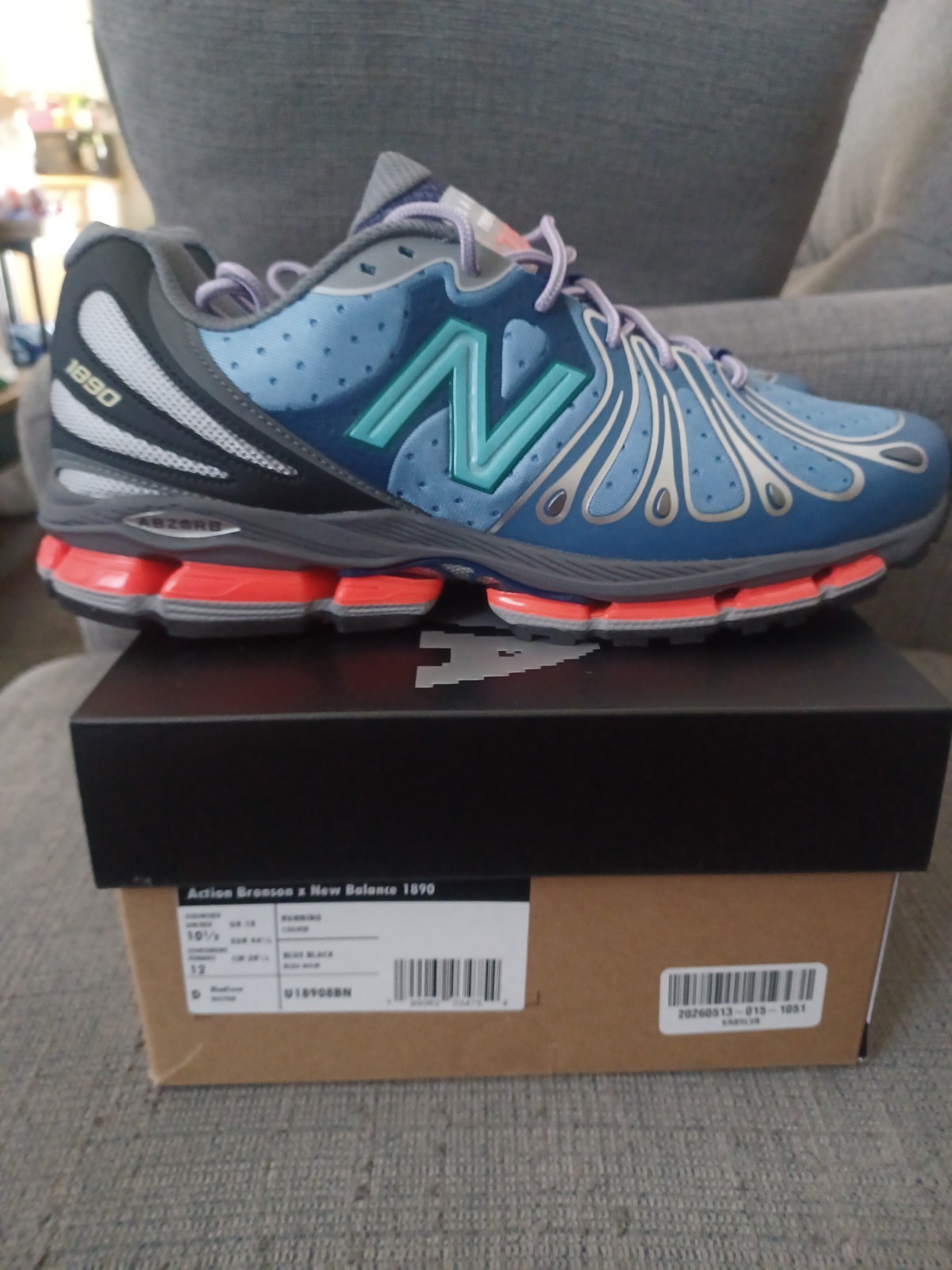 New Balance 1890 Baklava Action Bronson Blue Black Orange Silver U18908BN 10.5