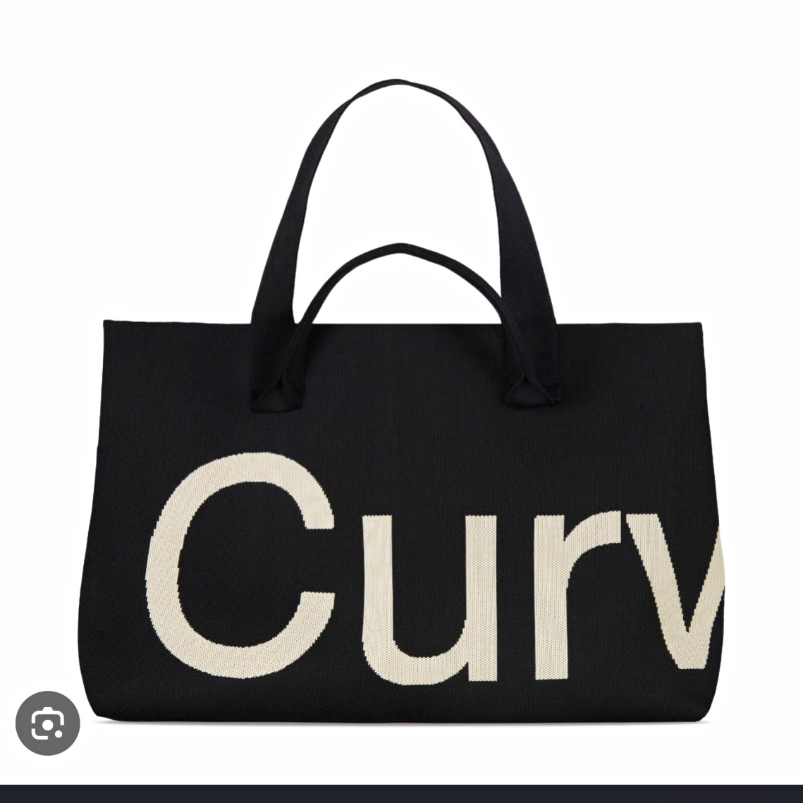 Curves Black & White Logo Text Tote- PLEASE READ ENTIRE DESCRIPTION