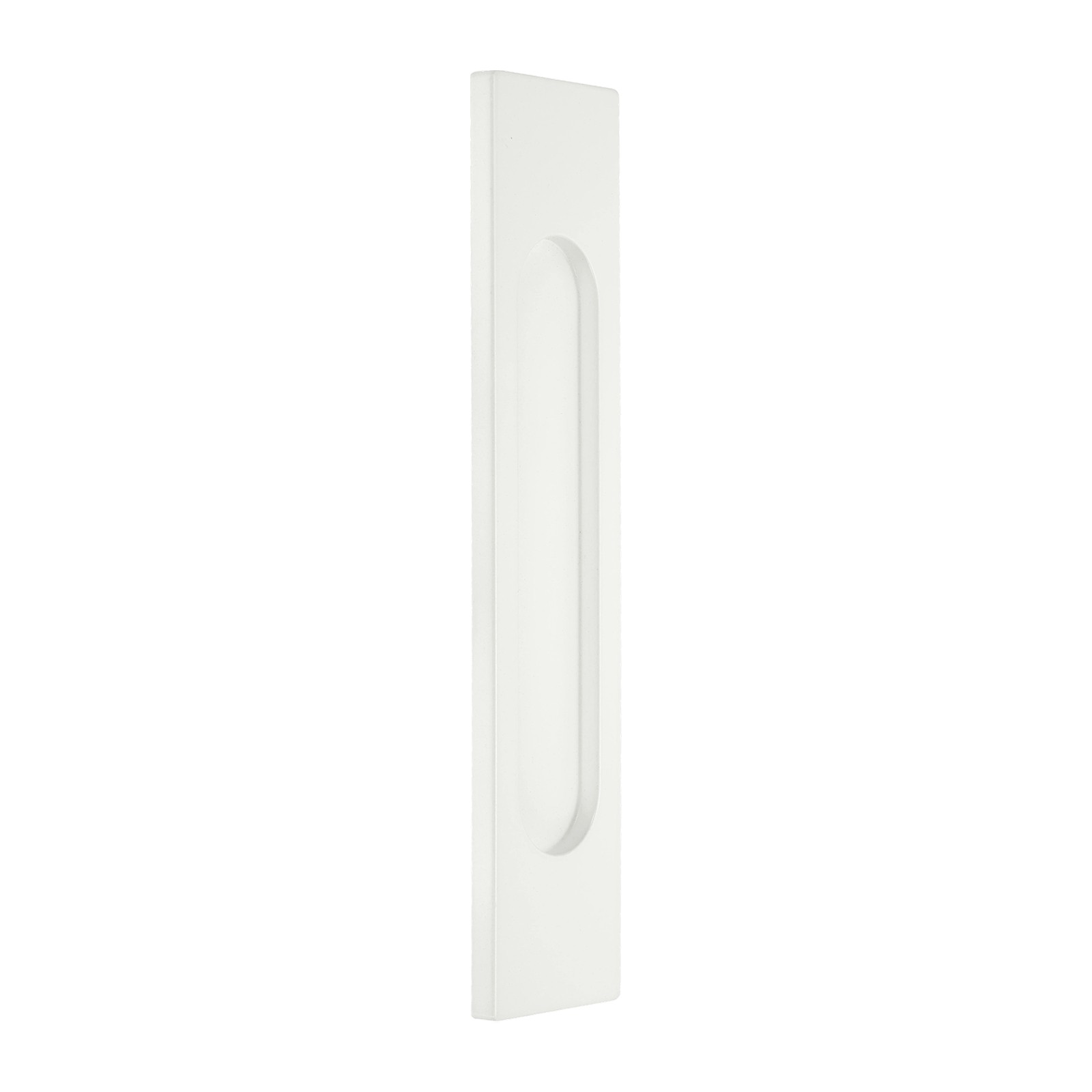 White Self-Stick Sliding Door Pulls 7 Inch Rectangle Flush Pull White Self-Stick Sliding Door Pulls 7 Inch Rectangle Flush Pull