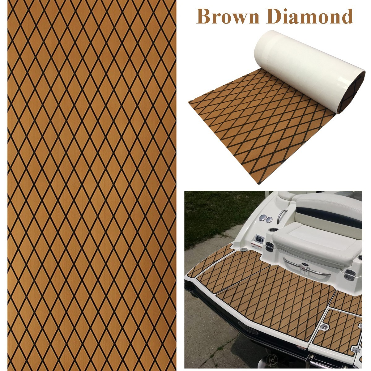 5.5mm Thick Boat Flooring EVA Foam Decking Pad Mat for Swim Platforms Cockpit