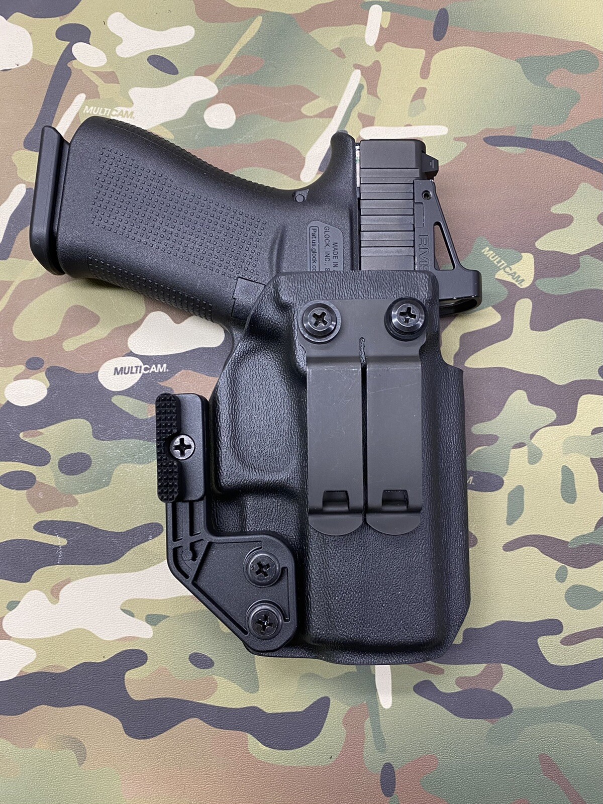 Black Kydex IWB CLAW Holster for Glock 43X MOS 