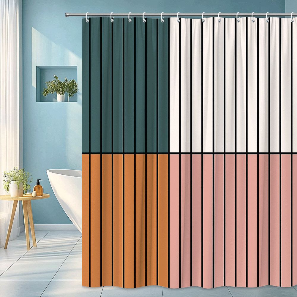 Modern Multicolor Shower Curtain for Stylish Bathrooms Modern Multicolor Shower Curtain for Stylish Bathrooms