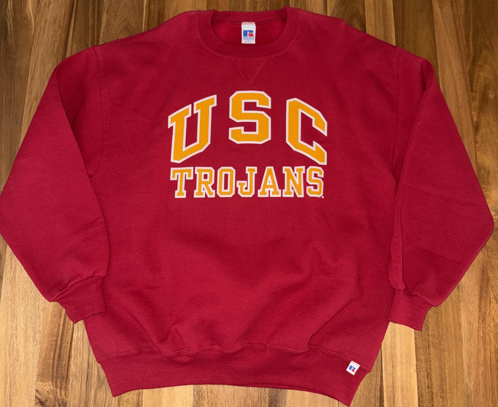 VTG USC Trojans Sweatshirt Adult XL  Made in USA Red Crewneck Russell Athletic