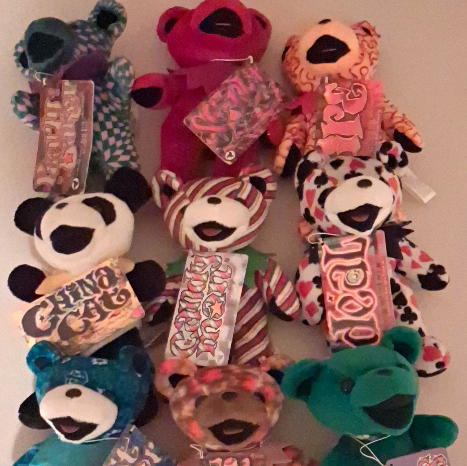 Grateful Dead Beanbag Plush Dancing Bears Lot of 10 w/ Tags 1998 GD-001