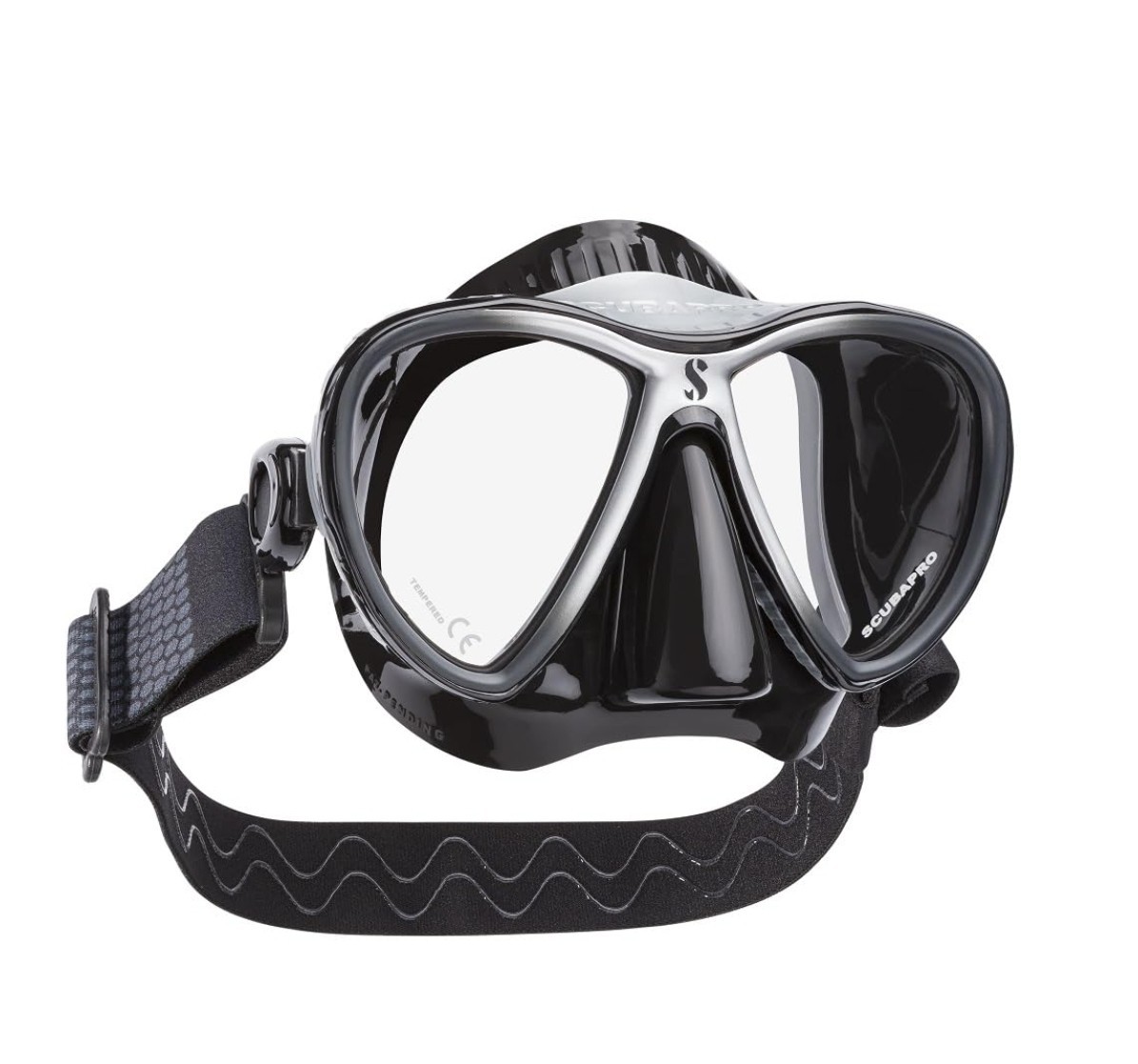 Scubapro Synergy 2 Twin Mask with Comfort Strap - Black/Silver - Small