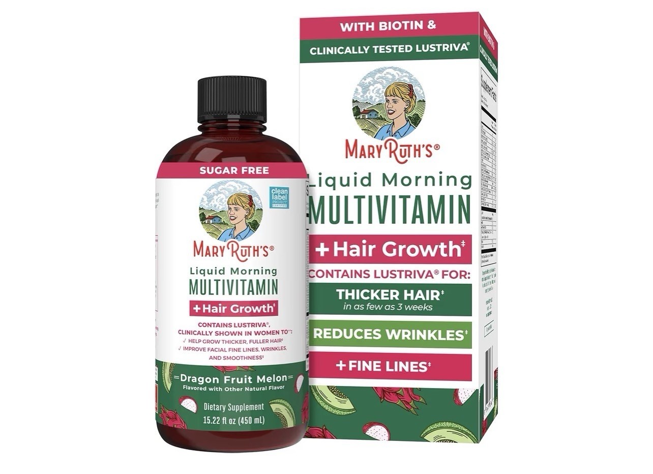 Mary Ruth's Liquid Morning Multivitamin +Hair Growth Dragon Fruit 15.5 FL. OZ.