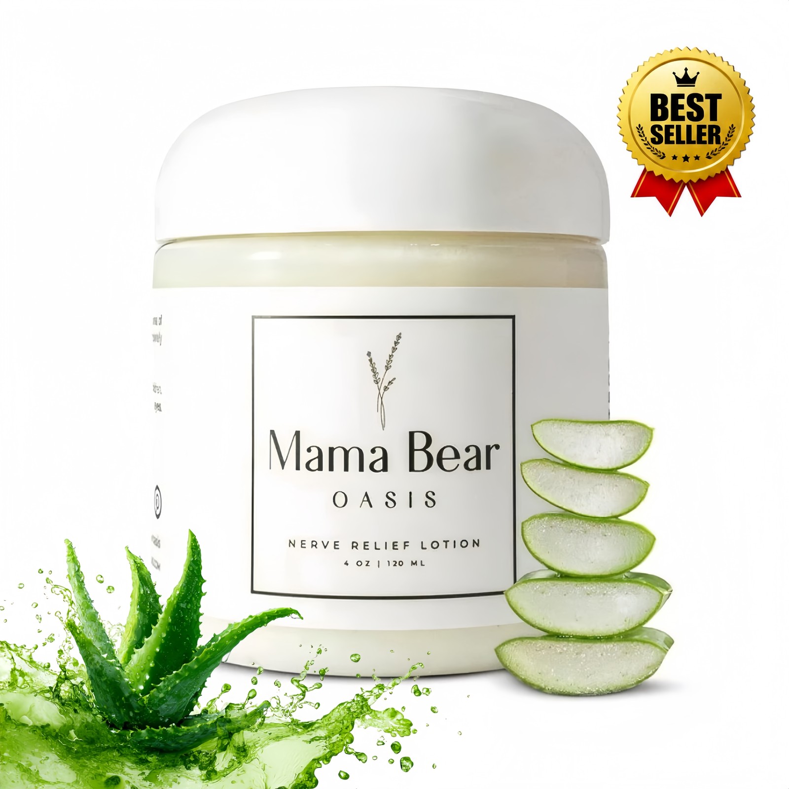 Mama Bear Oasis Lotion Neuropathy Nerve Therapy Relief Cream for Foot,Hands,Legs